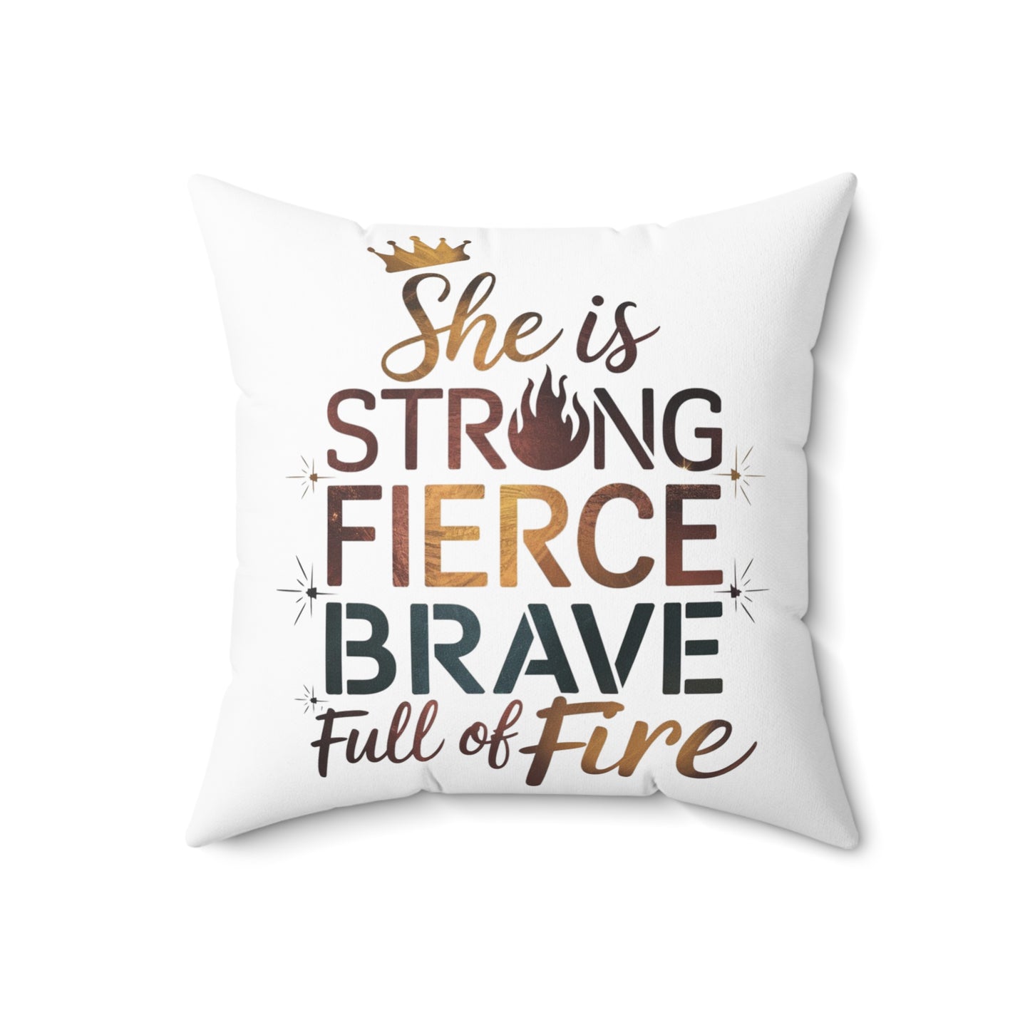 She Is Strong Spun Polyester Square Pillow