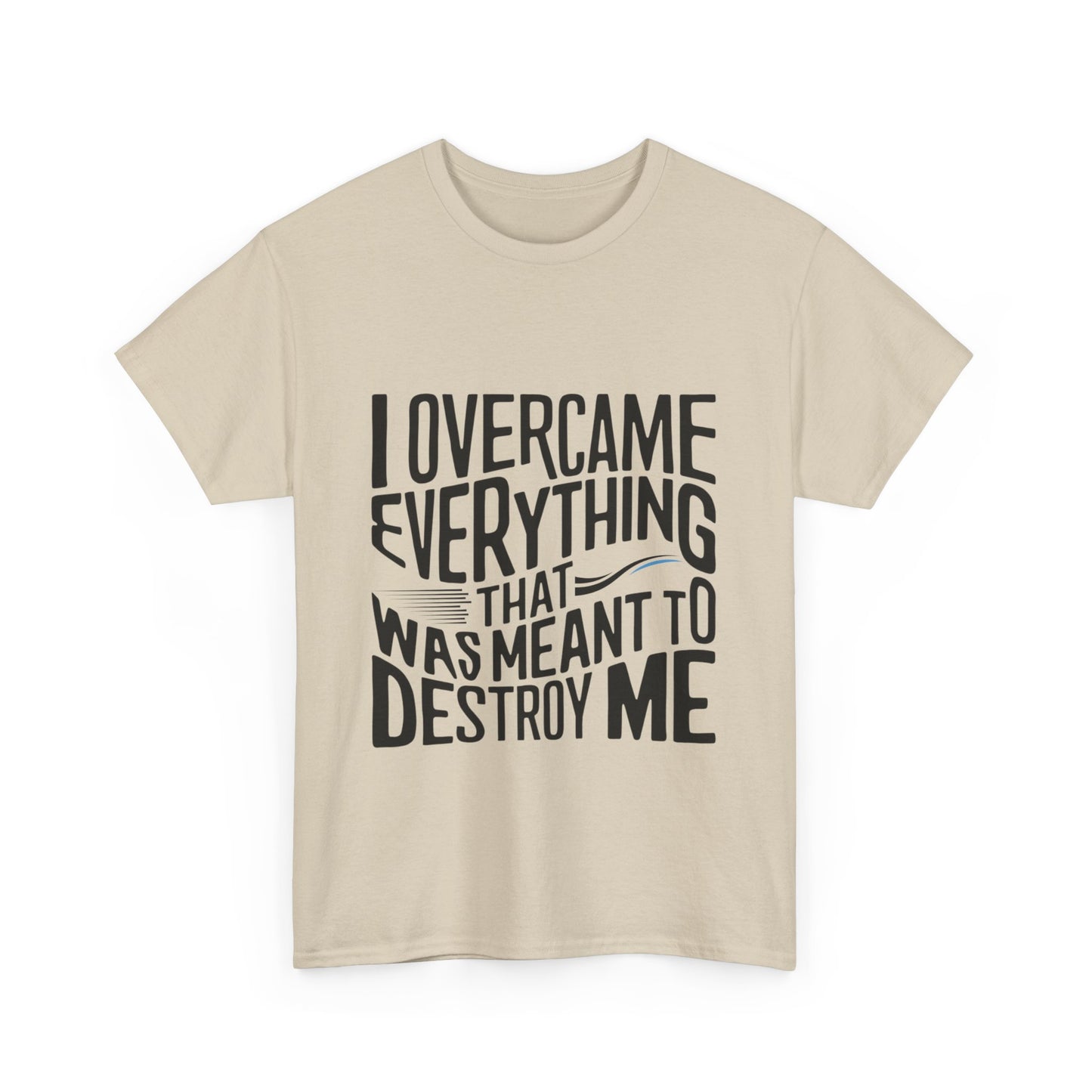 I Overcame Everything That Was Meant To Destroy Me  T Shirt with Hearts