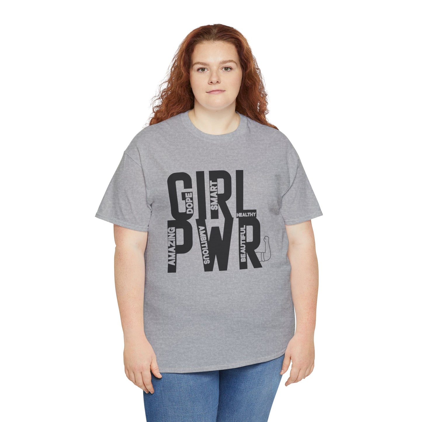 GIRL PWR Printed T Shirt with Hearts