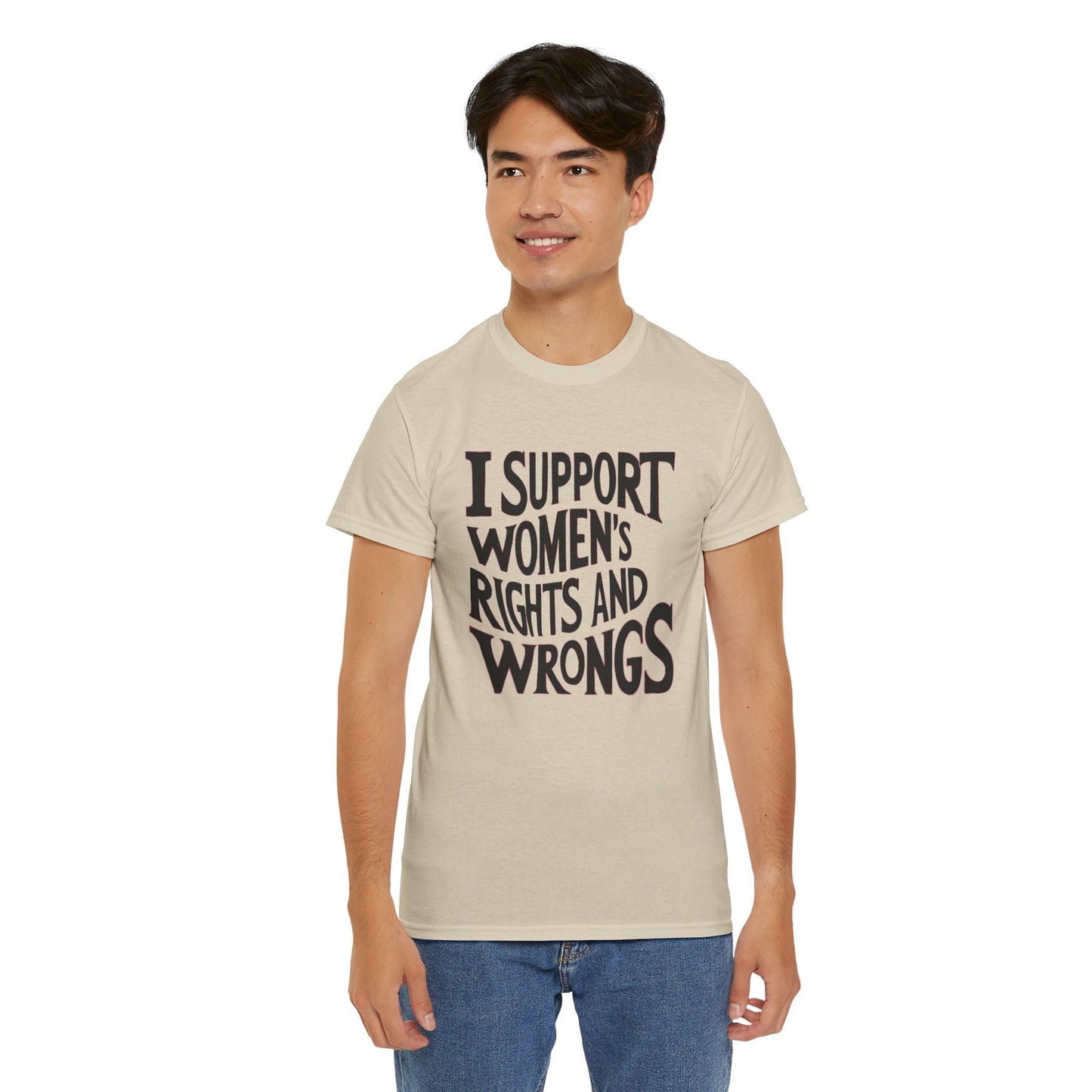 I Support Printed T Shirt with Hearts