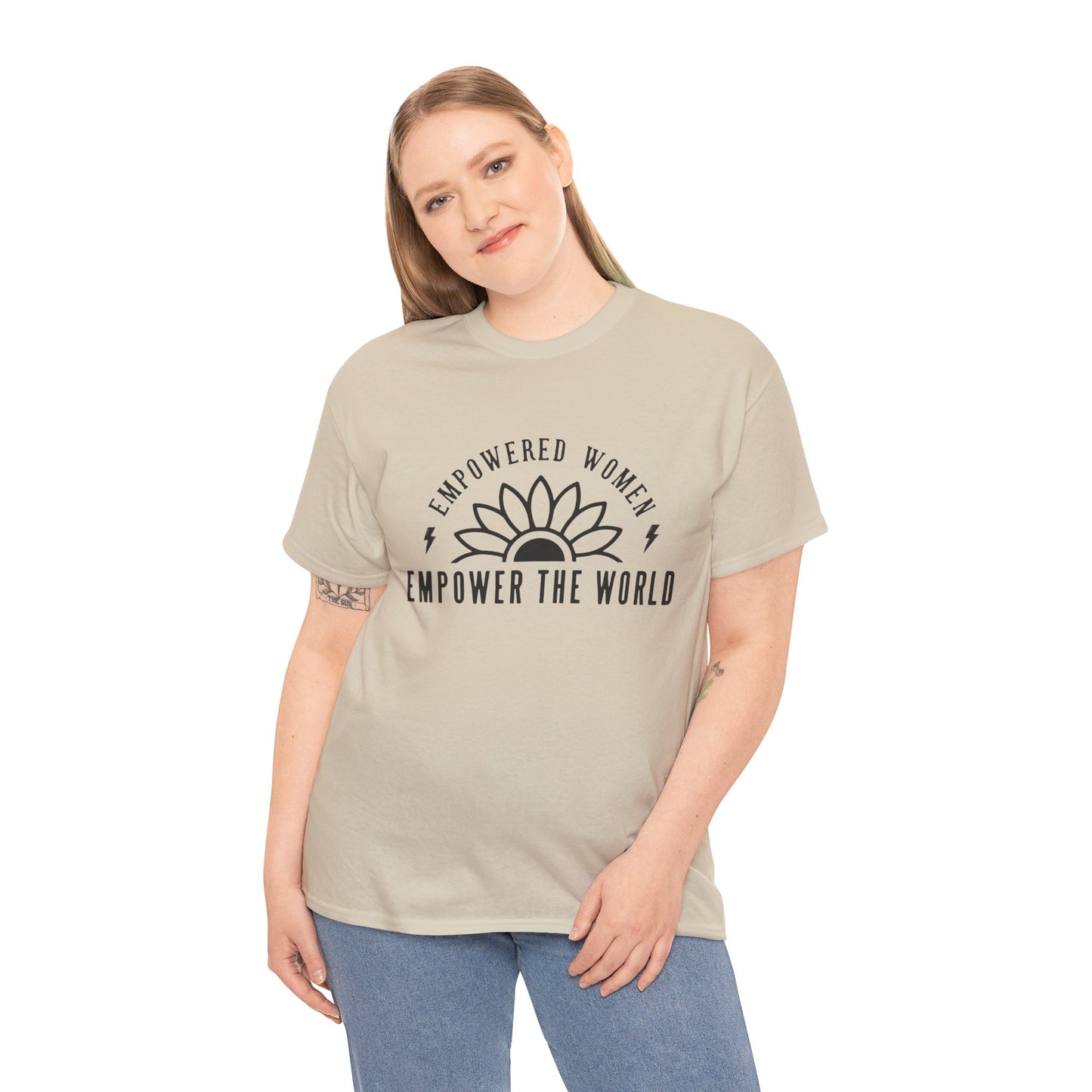 Empowered Women Printed T Shirt with Hearts