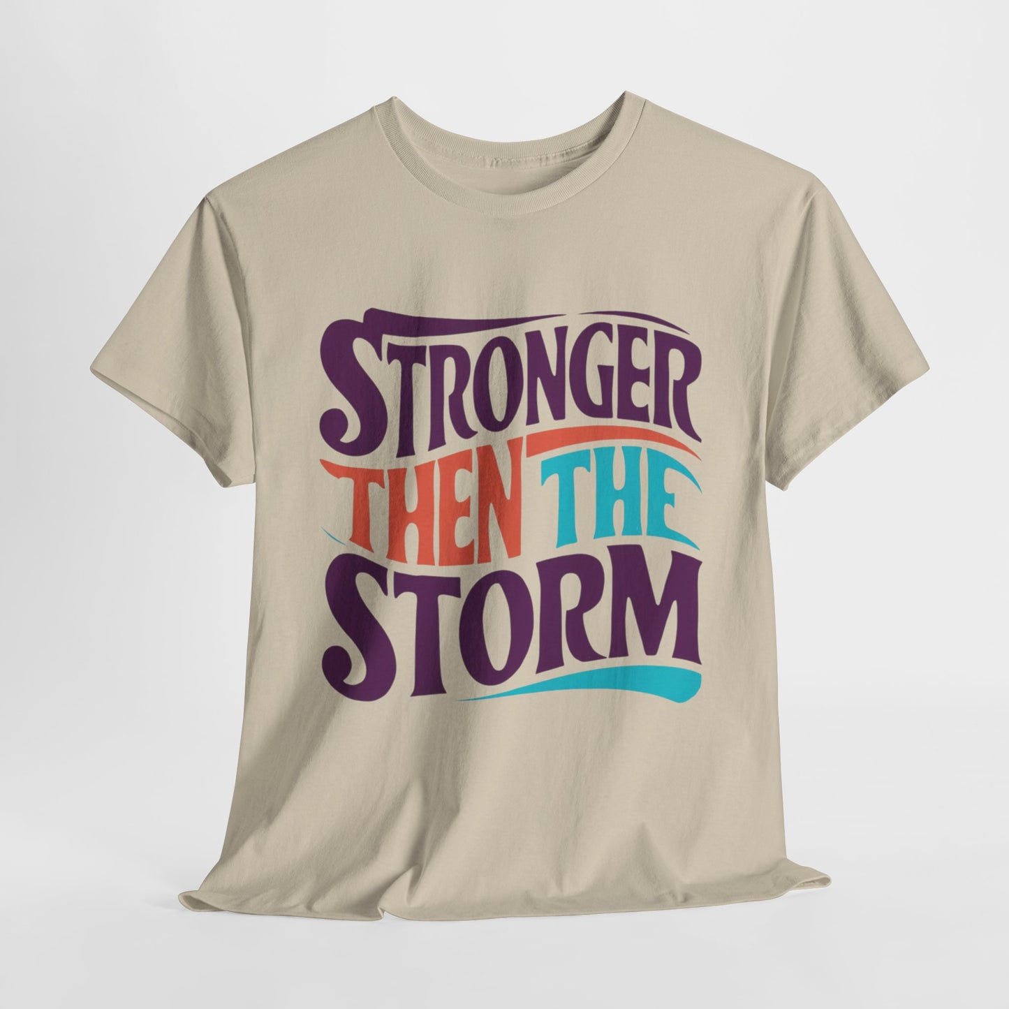 Stronger Then  Printed T Shirt with Hearts