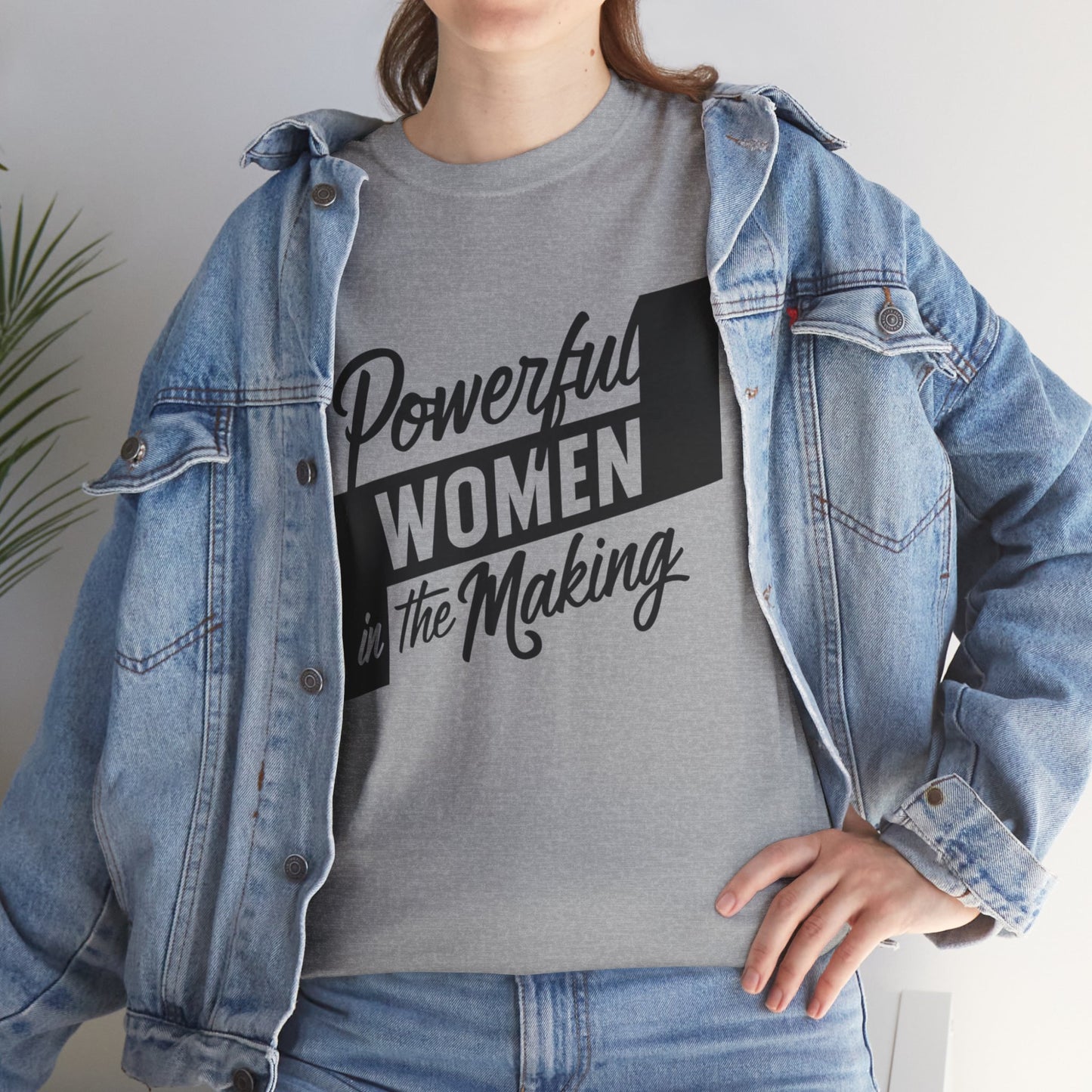 Powerful Women Printed T Shirt with Hearts