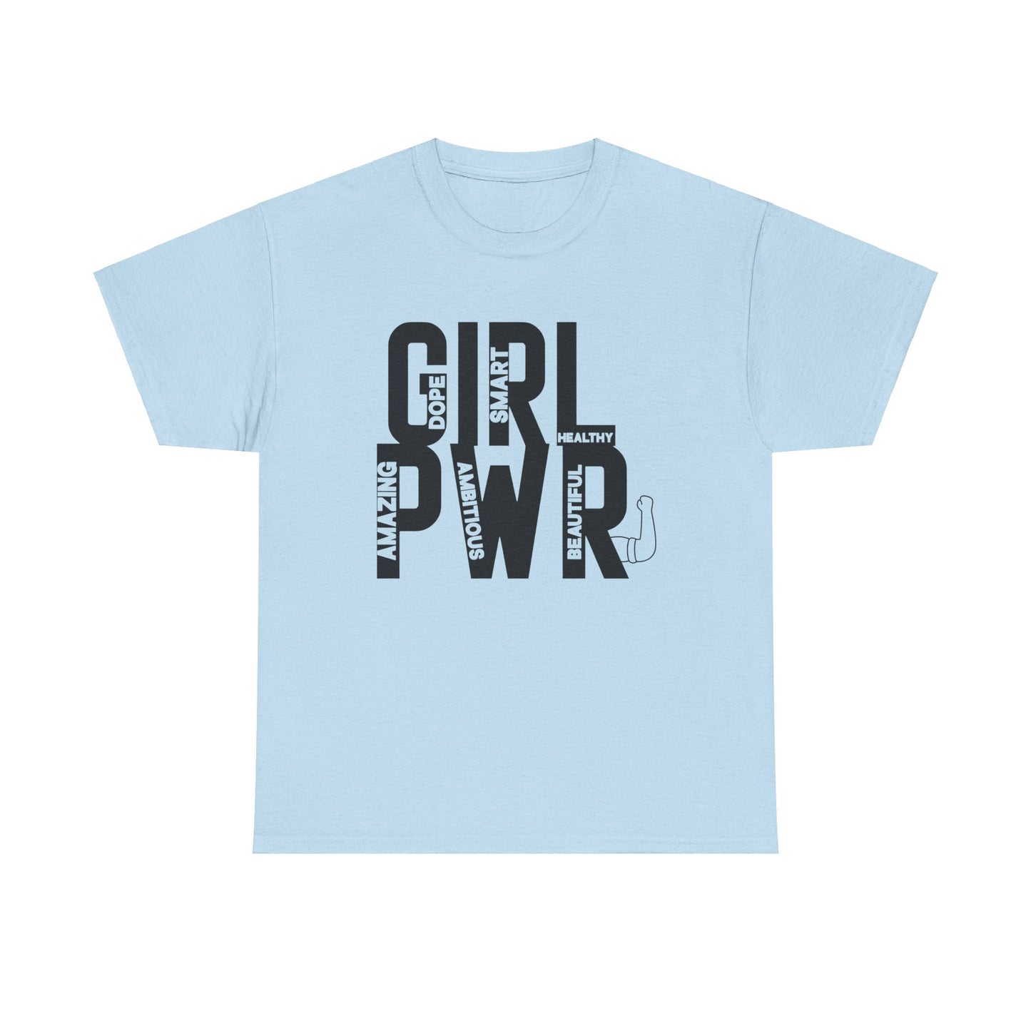 GIRL PWR Printed T Shirt with Hearts