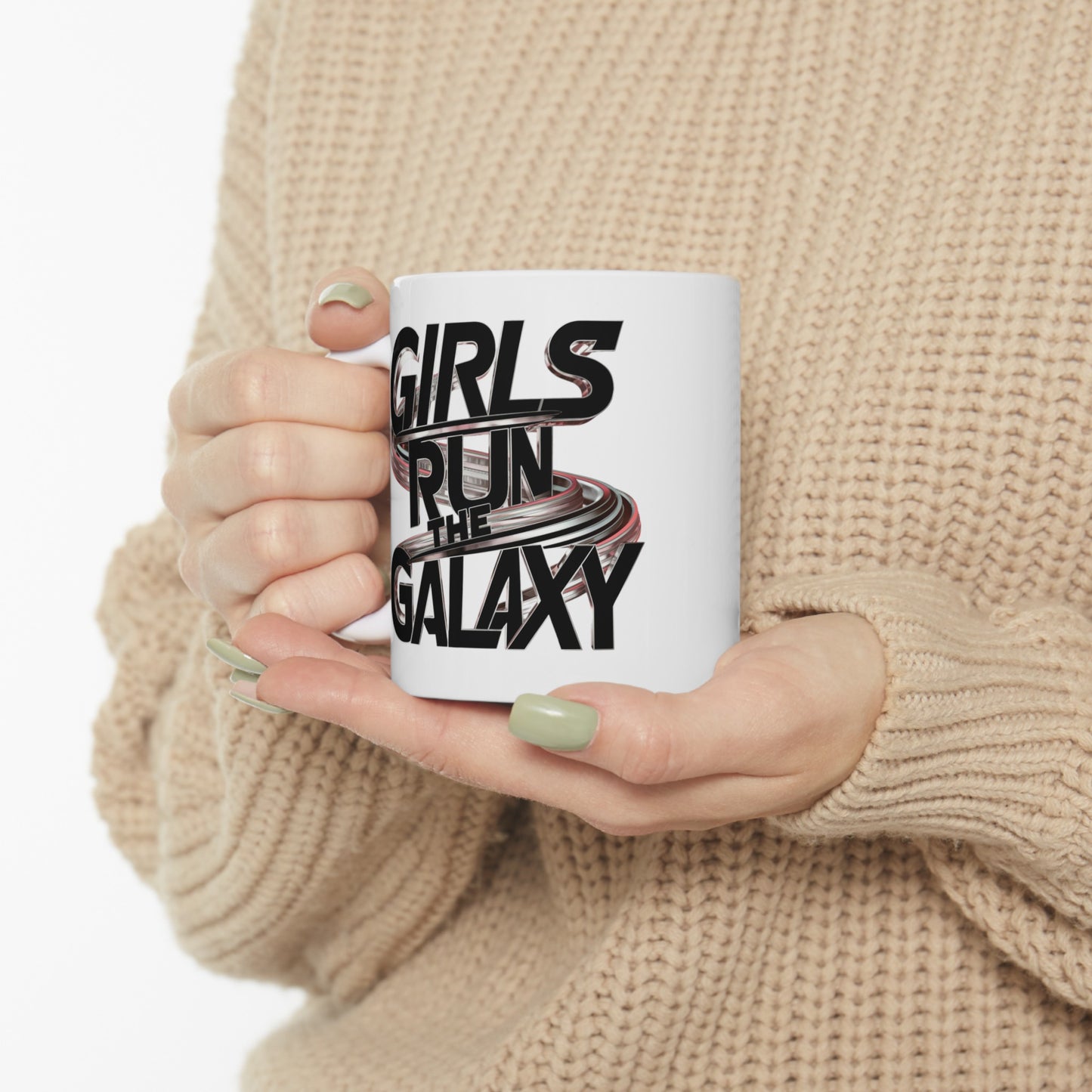 Girls Run Printed Ceramic Mug, (11oz, 15oz)
