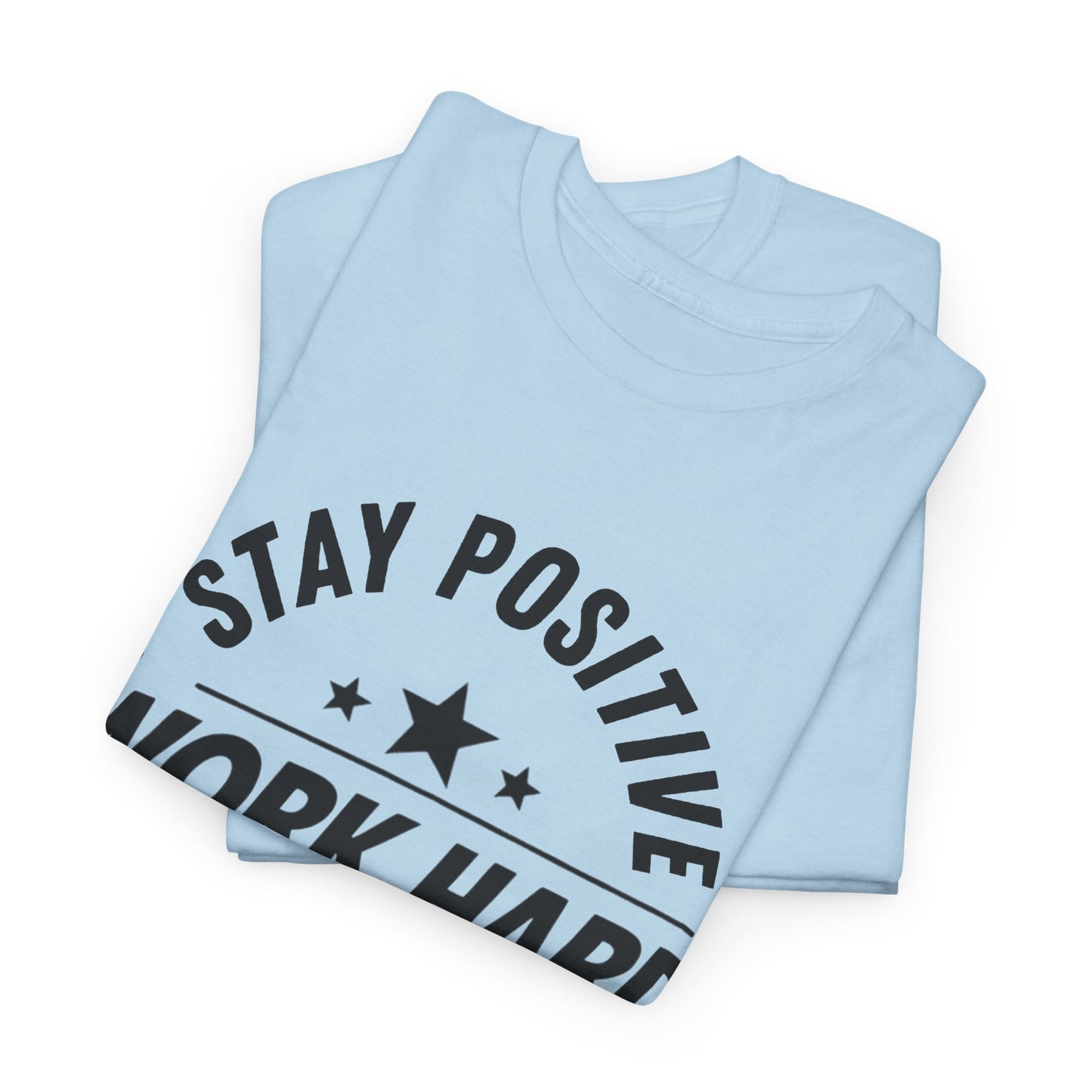 Stay Positive Printed T Shirt with Hearts