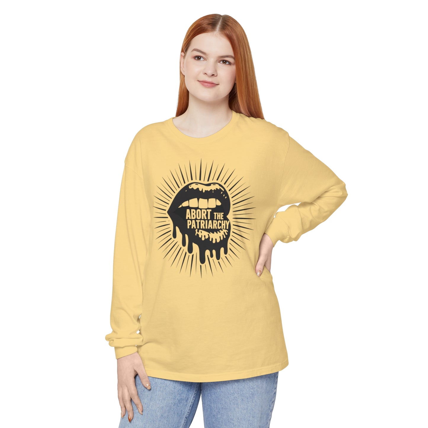 Abort The Women Garment-dyed Long Sleeve T-Shirt