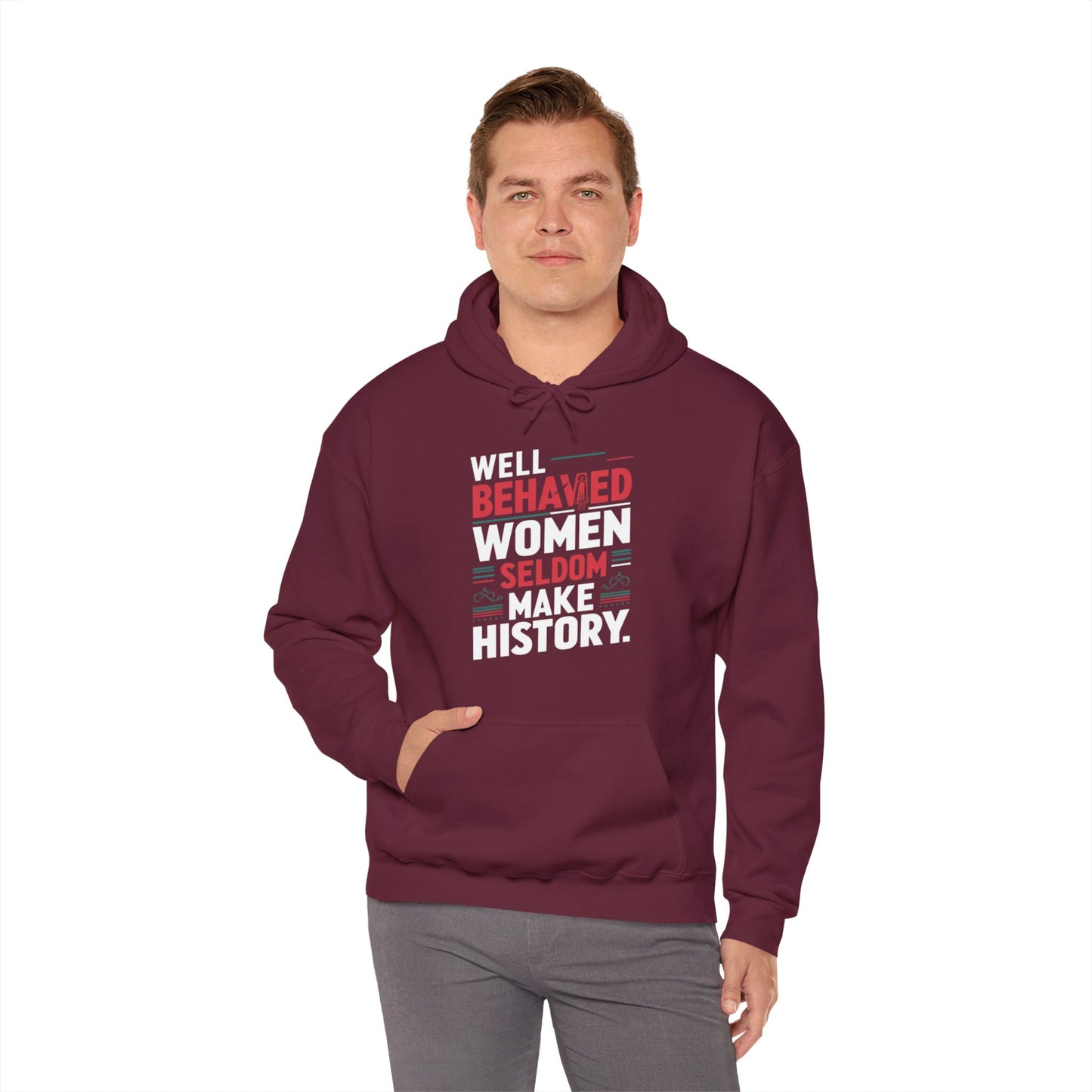 Well Behaved Printed Unisex Heavy Blend™ Hooded Sweatshirt