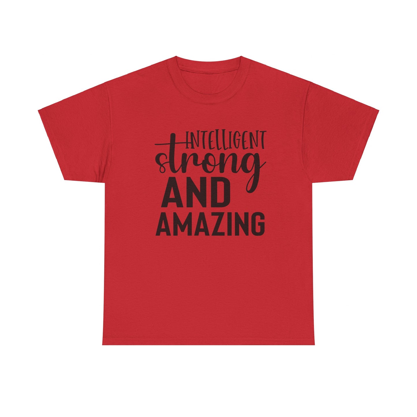 Intelligent Strong Printed T Shirt with Hearts