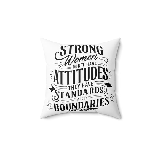 Strong Woman Spun Polyester Square Pillow