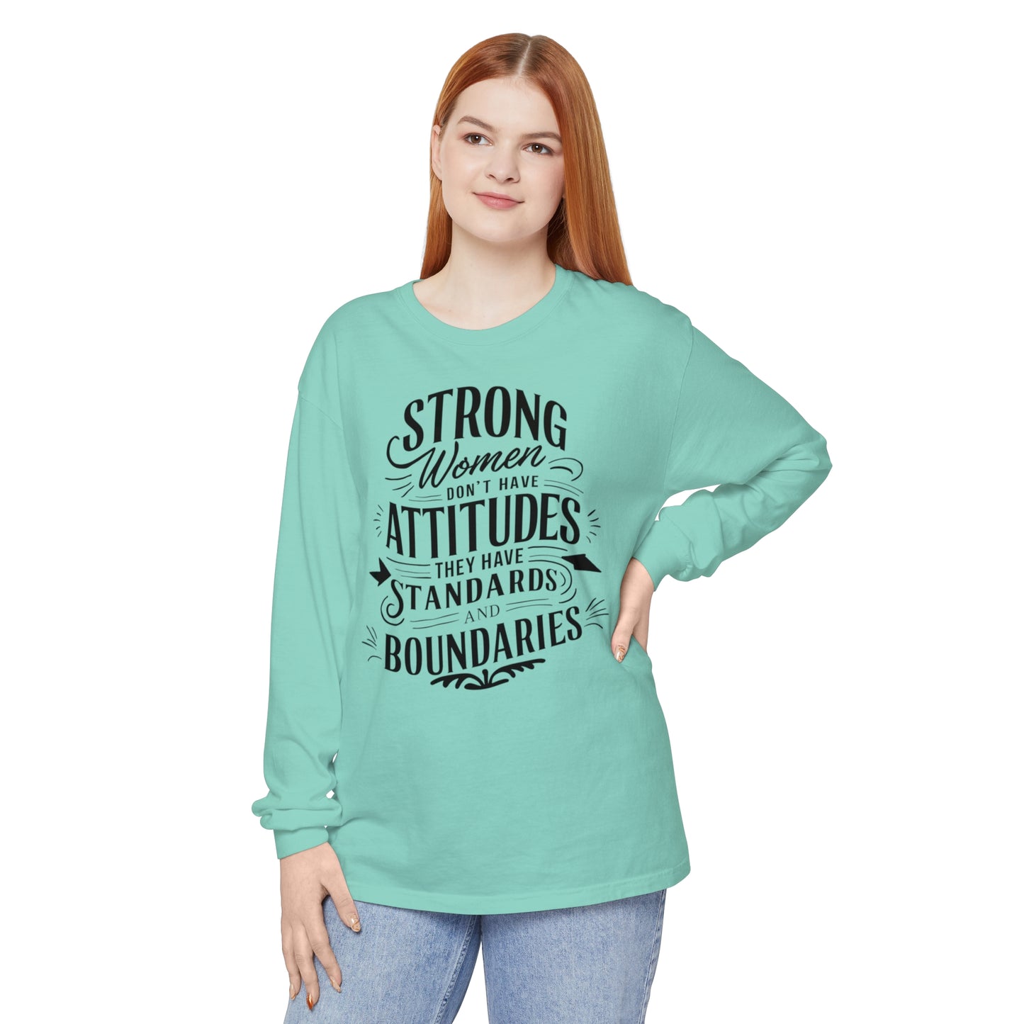 Strong Women Women Garment-dyed Long Sleeve T-Shirt