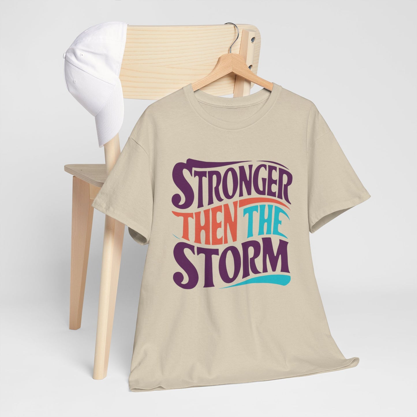 Stronger Then  Printed T Shirt with Hearts