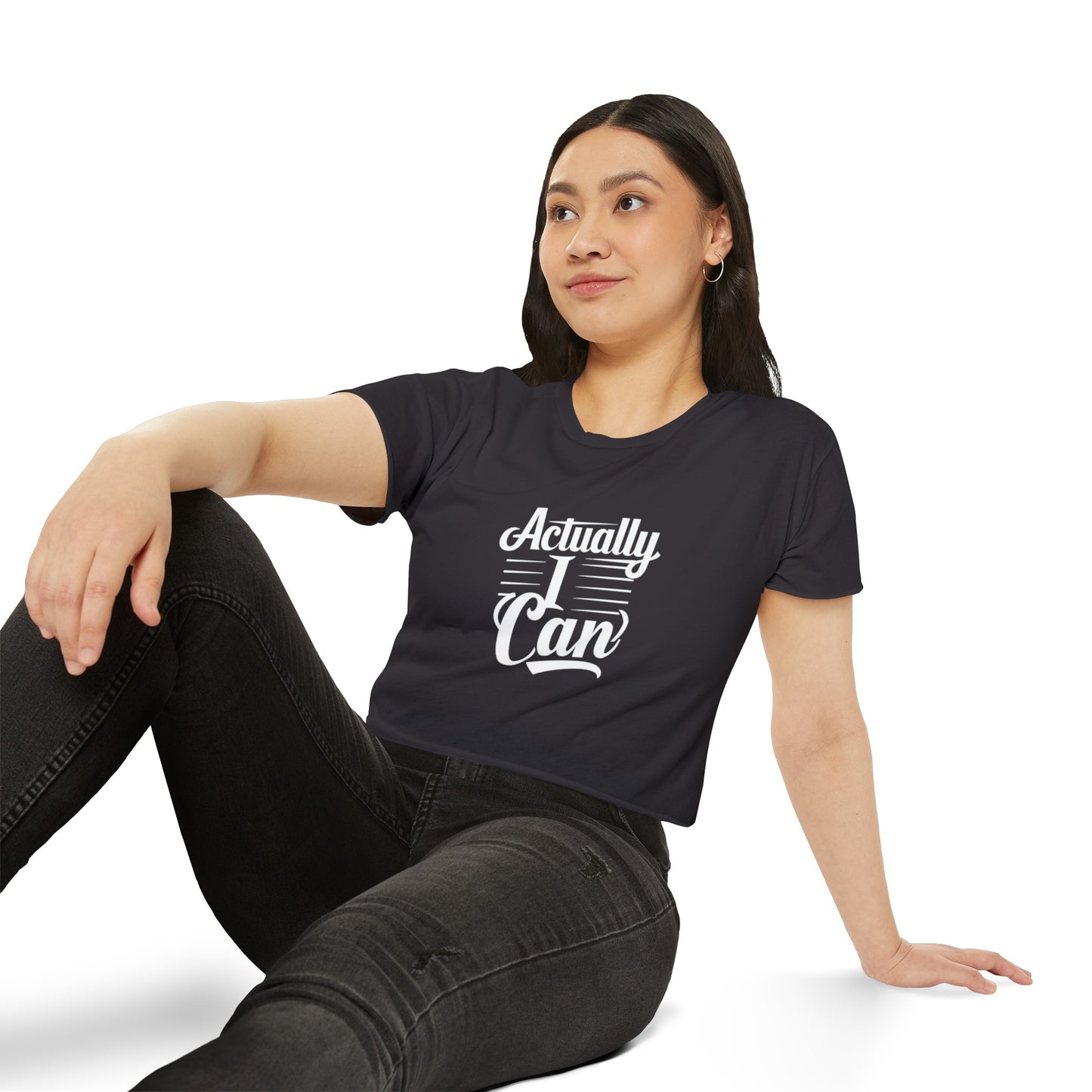 Actually I Can Women's Festival Crop Top