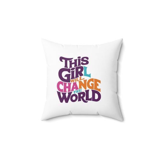 This Girl Spun Polyester Square Pillow