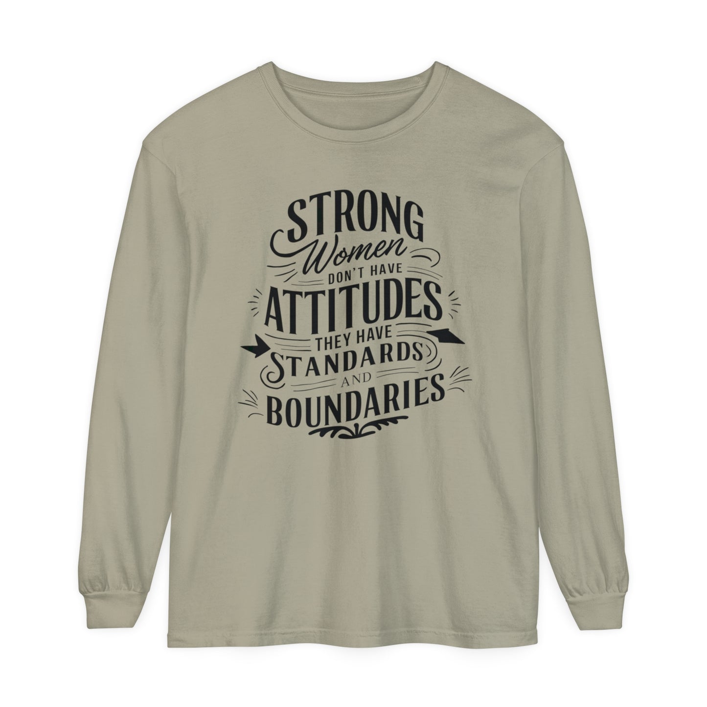 Strong Women Women Garment-dyed Long Sleeve T-Shirt