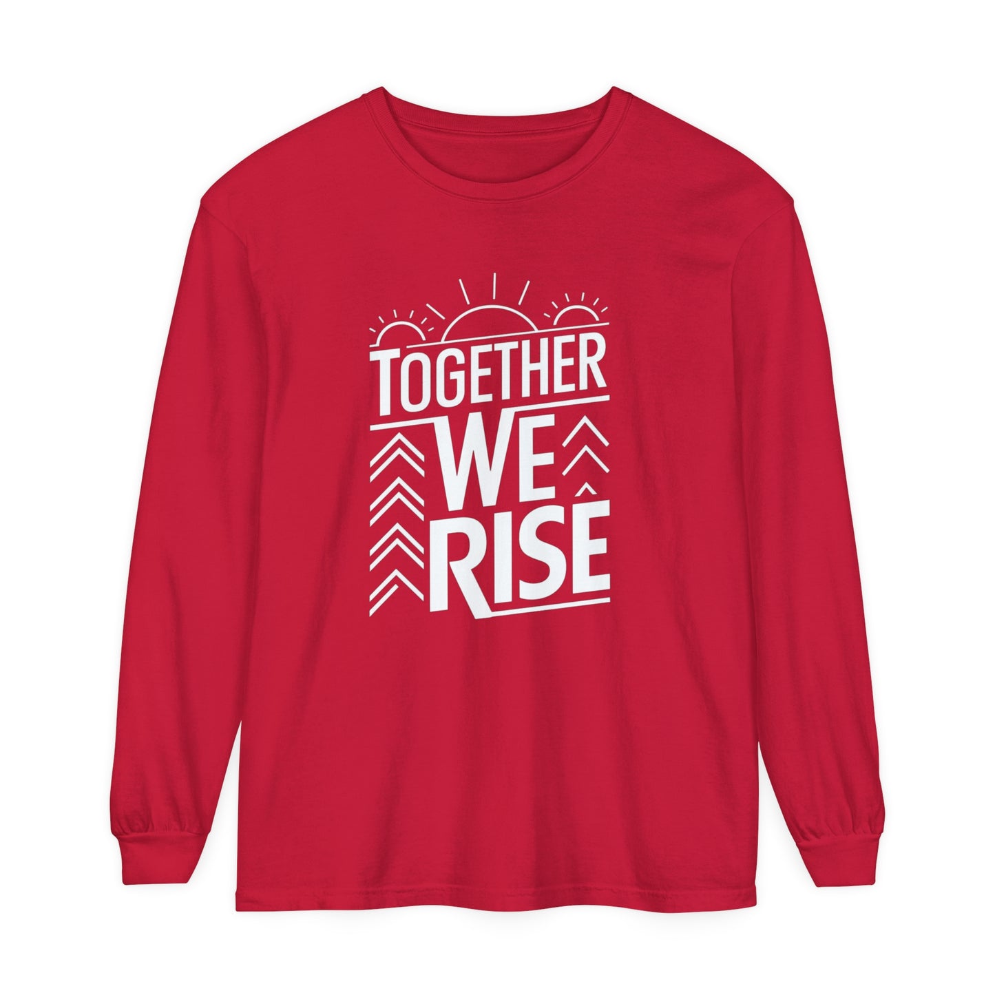 Together We Rise Women Garment-dyed Long Sleeve T-Shirt
