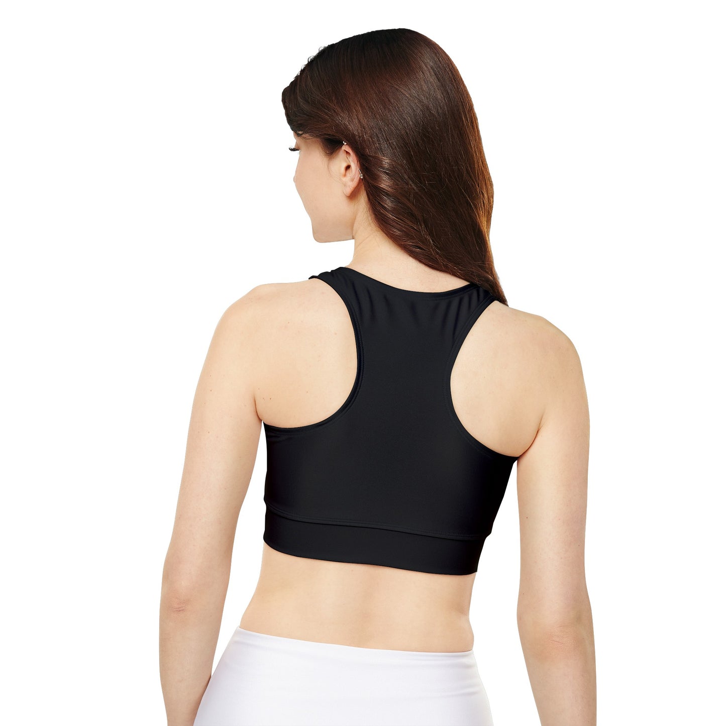 Actually I Can Women Fully Lined, Padded Sports Bra (AOP)