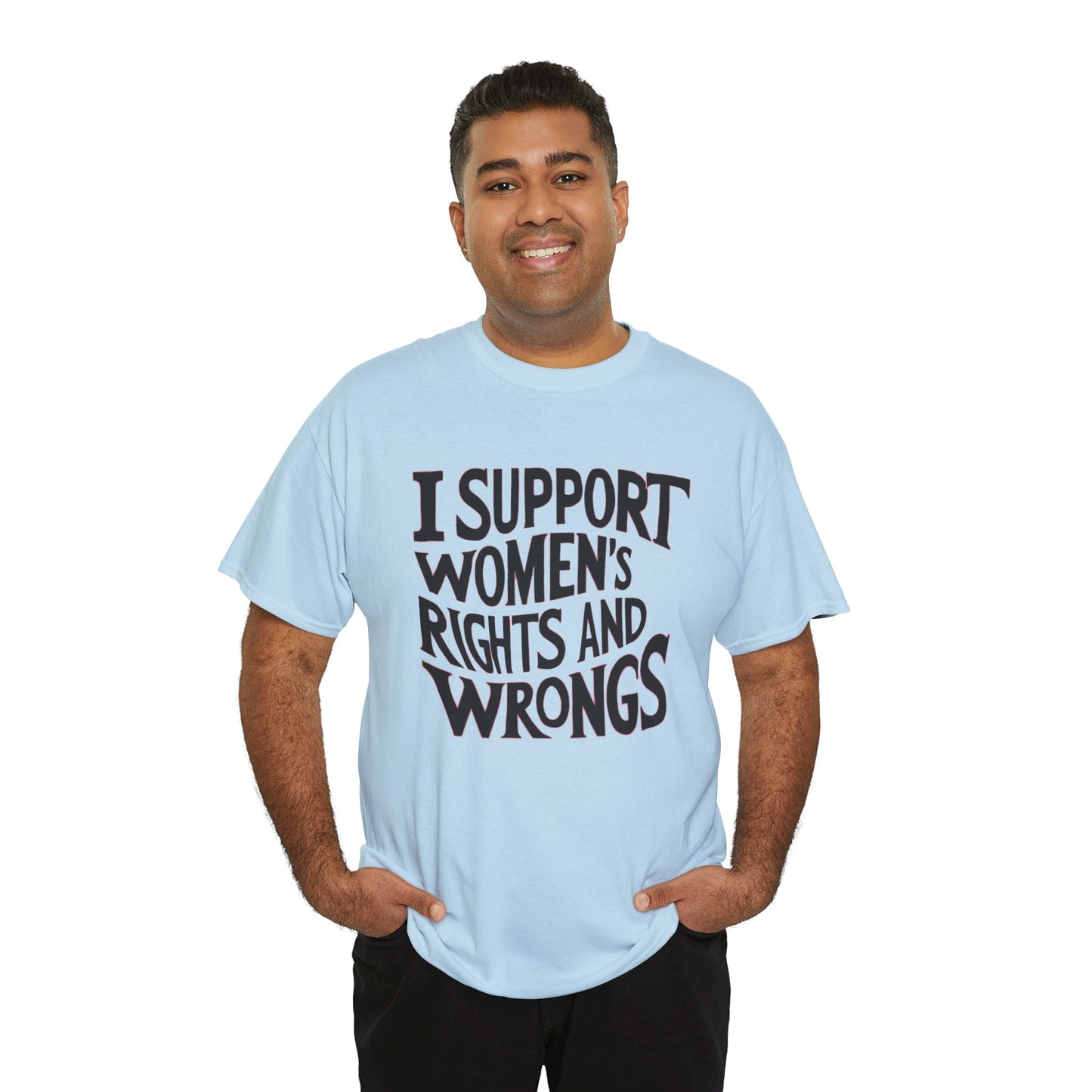 I Support Printed T Shirt with Hearts