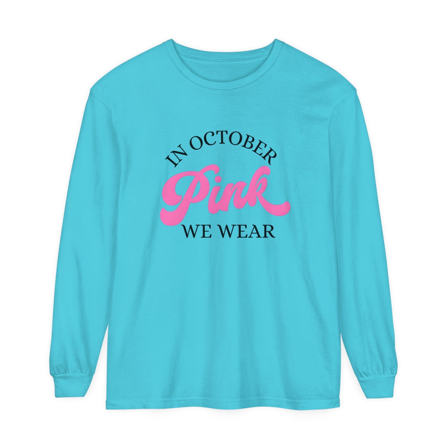 In October Unisex Garment-dyed Long Sleeve T-Shirt