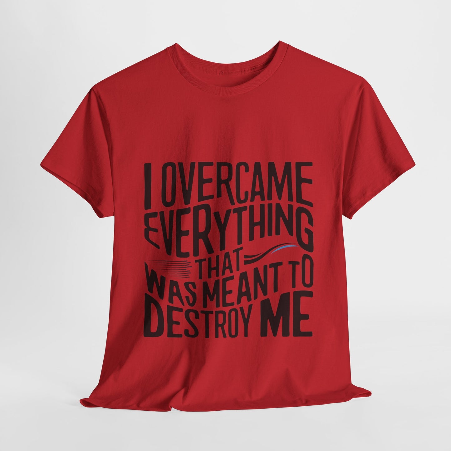 I Overcame Everything That Was Meant To Destroy Me  T Shirt with Hearts