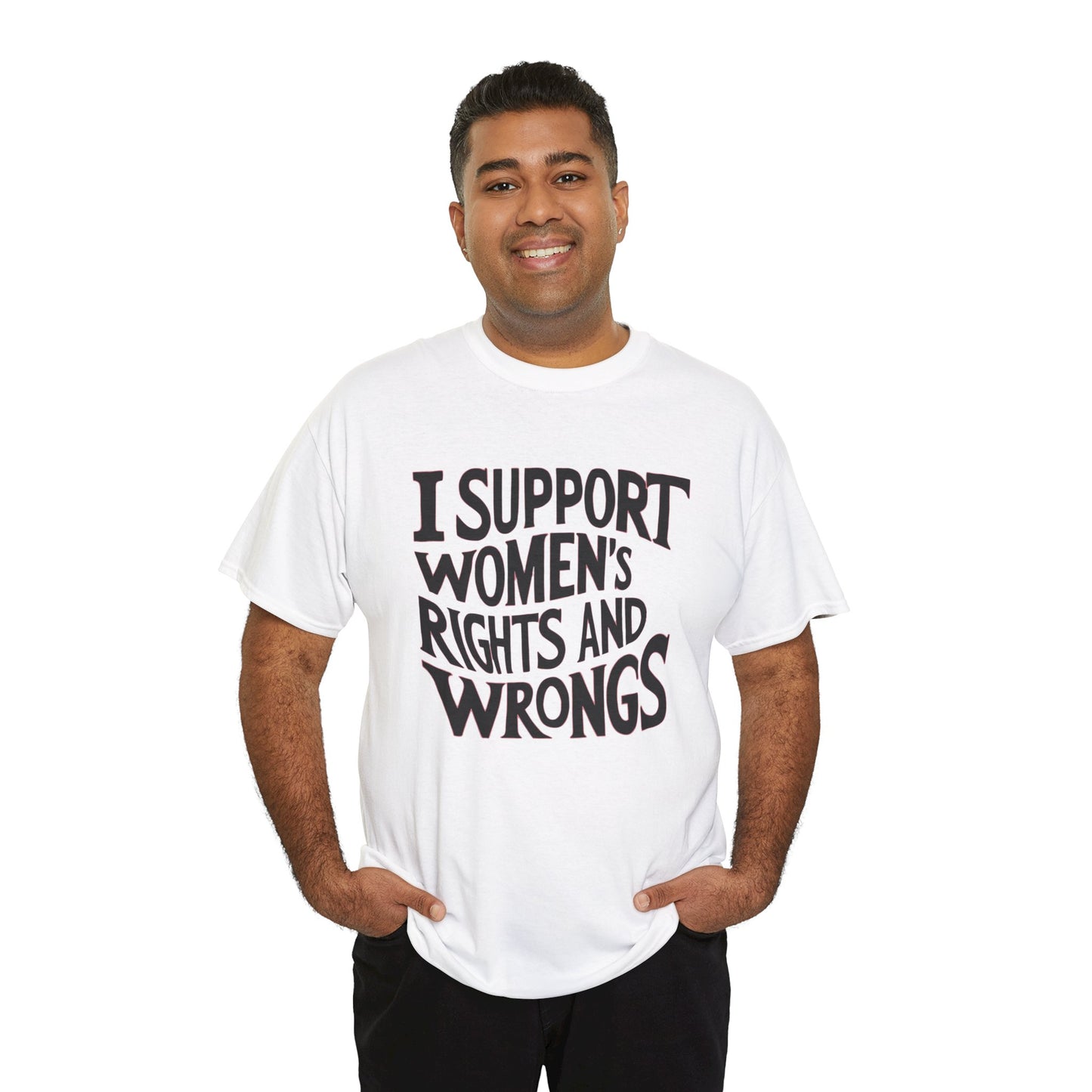 I Support Printed T Shirt with Hearts