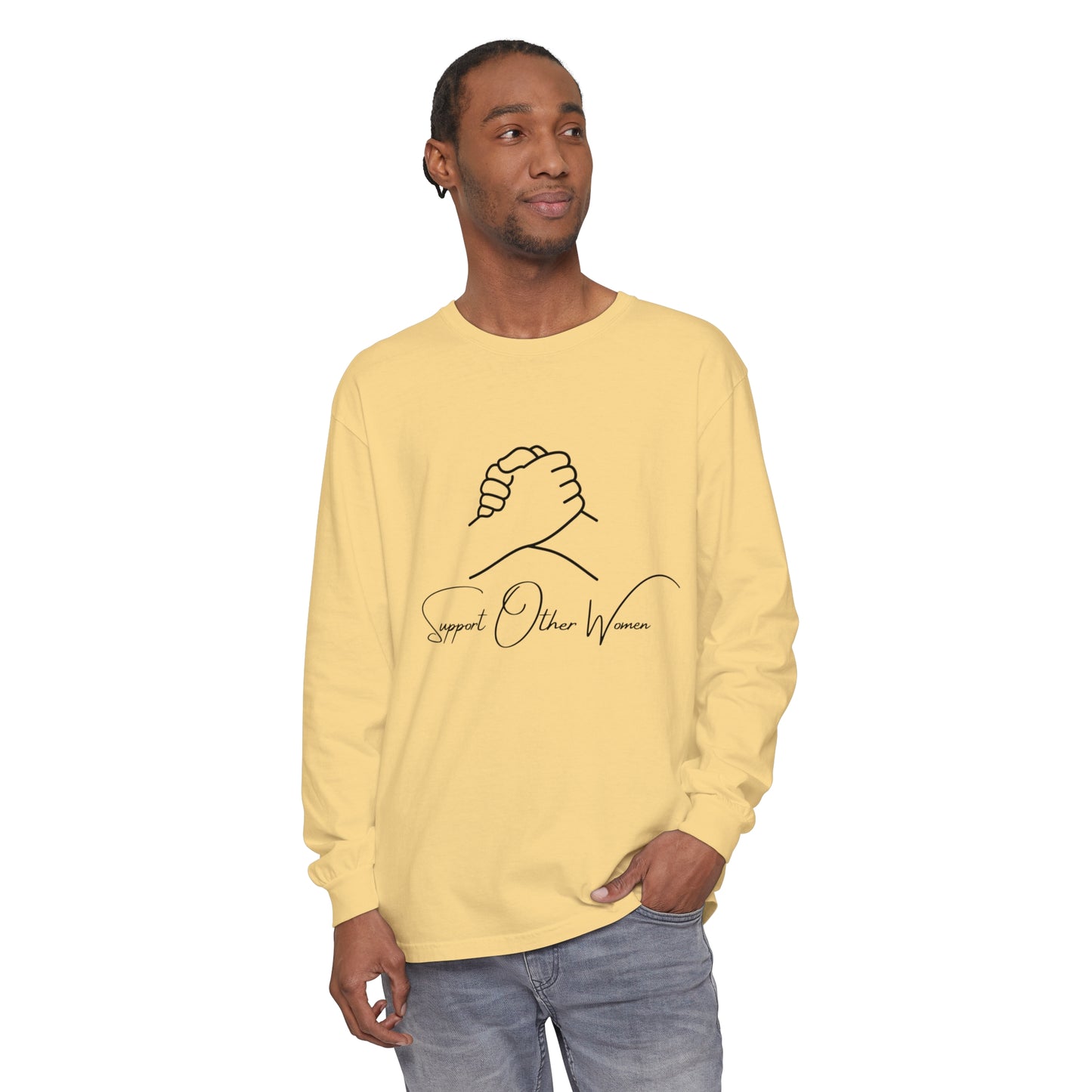 Support Other women Women Garment-dyed Long Sleeve T-Shirt