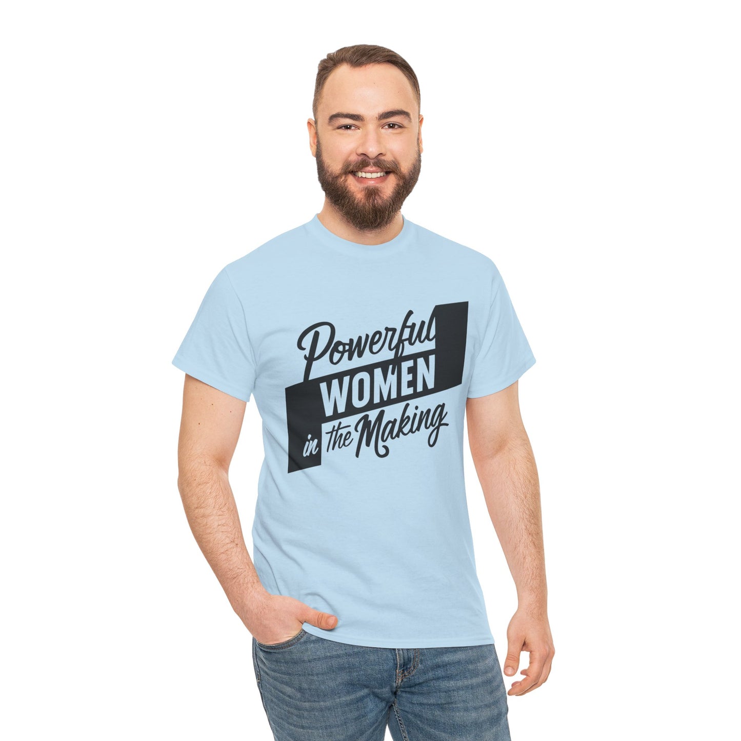 Powerful Women Printed T Shirt with Hearts