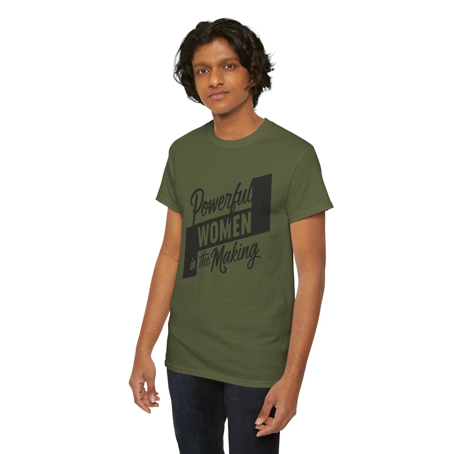 Powerful Women Printed T Shirt with Hearts