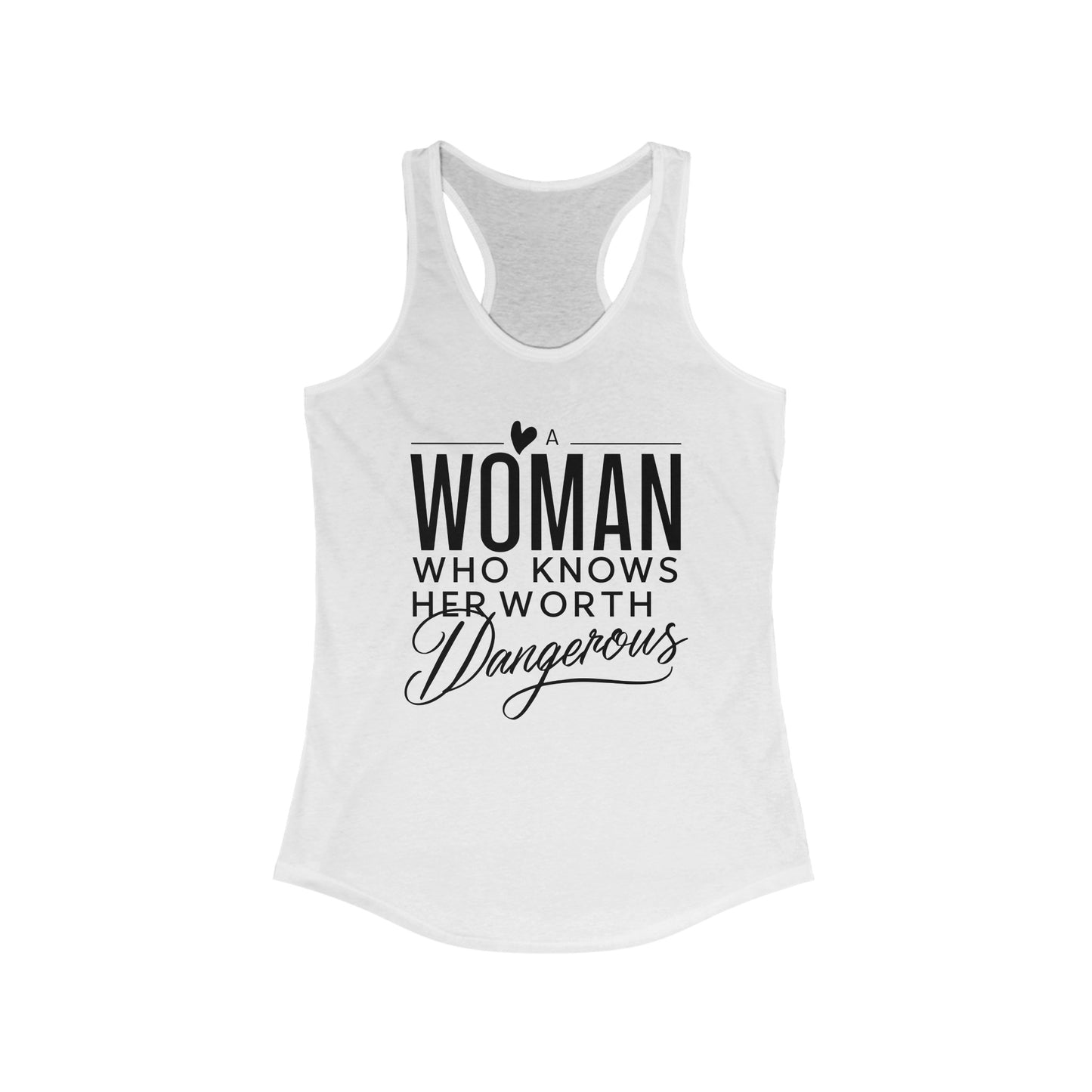 A Woman Women's Ideal Racerback Tank