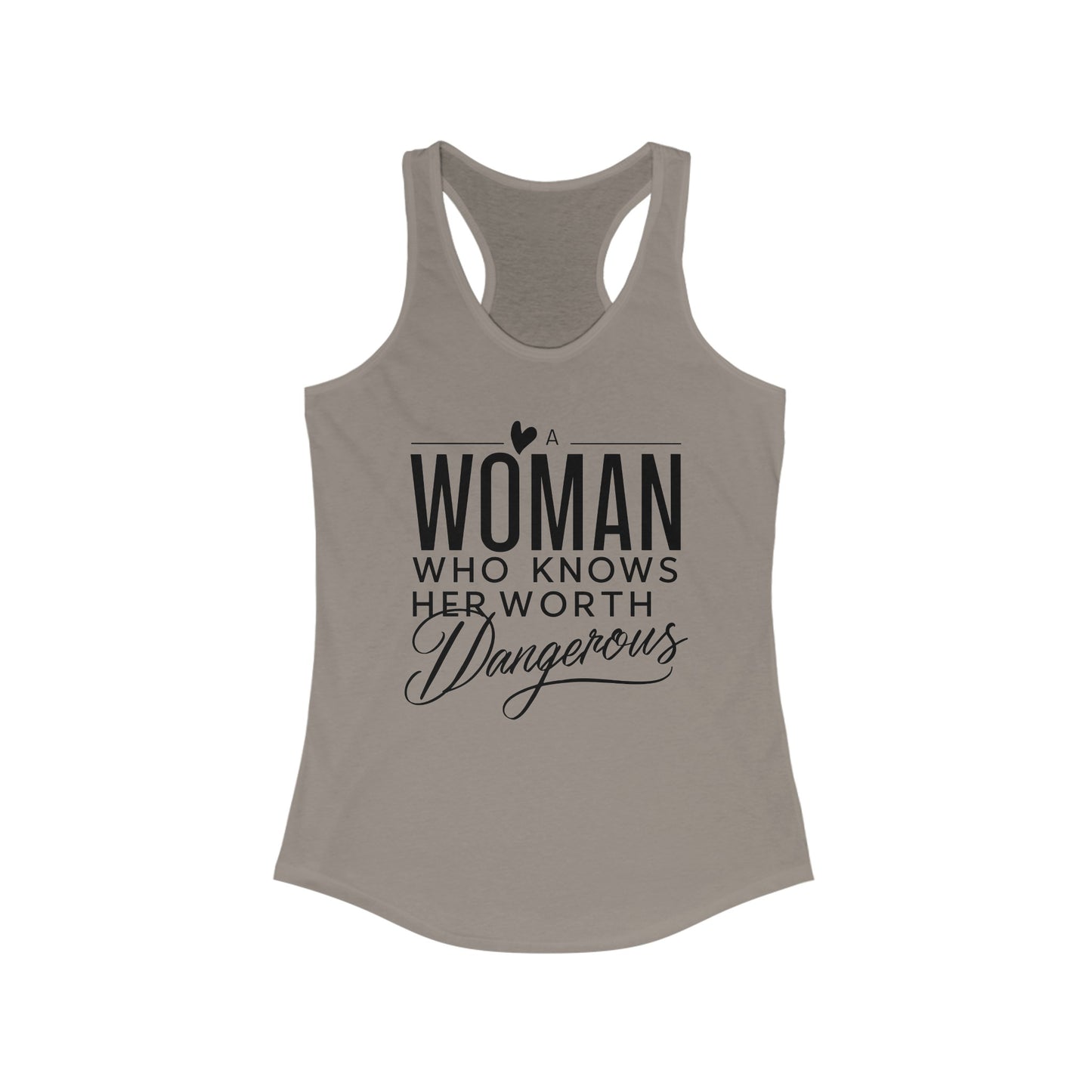 A Woman Women's Ideal Racerback Tank
