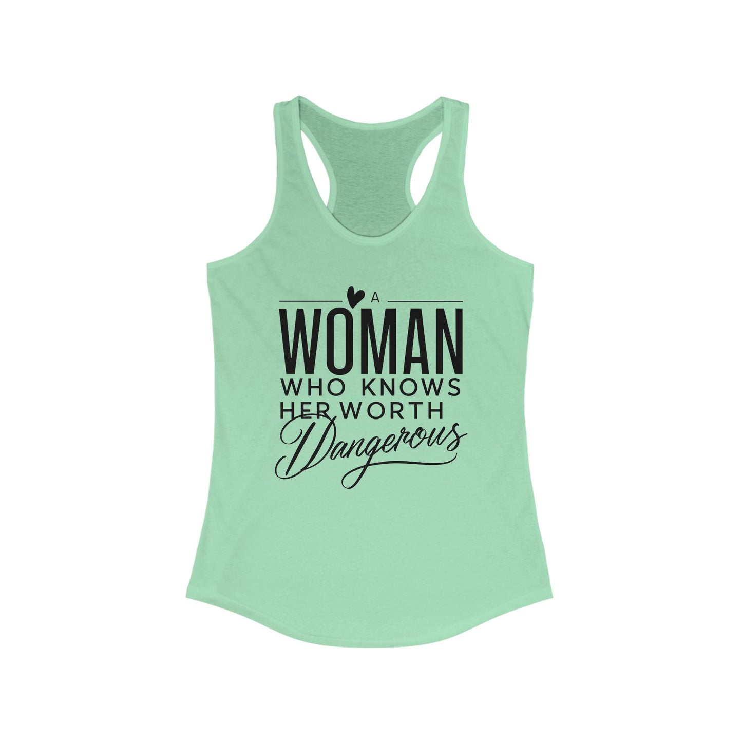 A Woman Women's Ideal Racerback Tank
