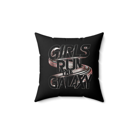 Girls Run   Spun Polyester Square Pillow
