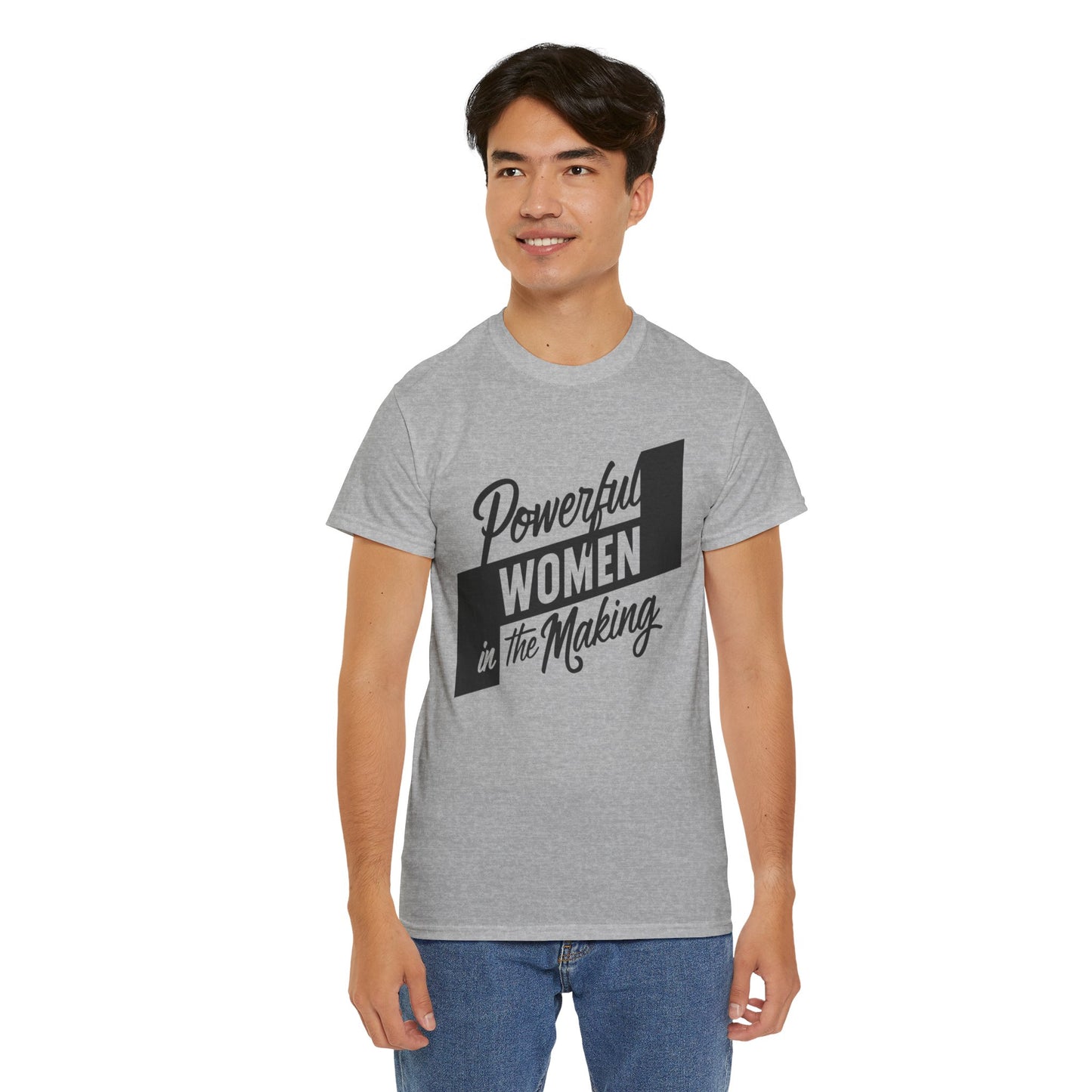 Powerful Women Printed T Shirt with Hearts