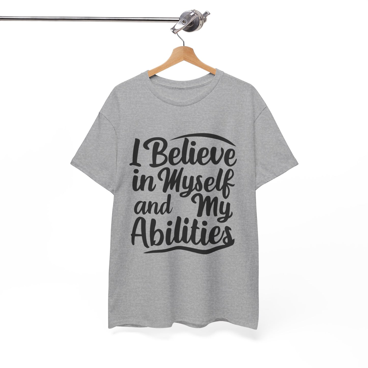 I Believe Printed T Shirt with Hearts