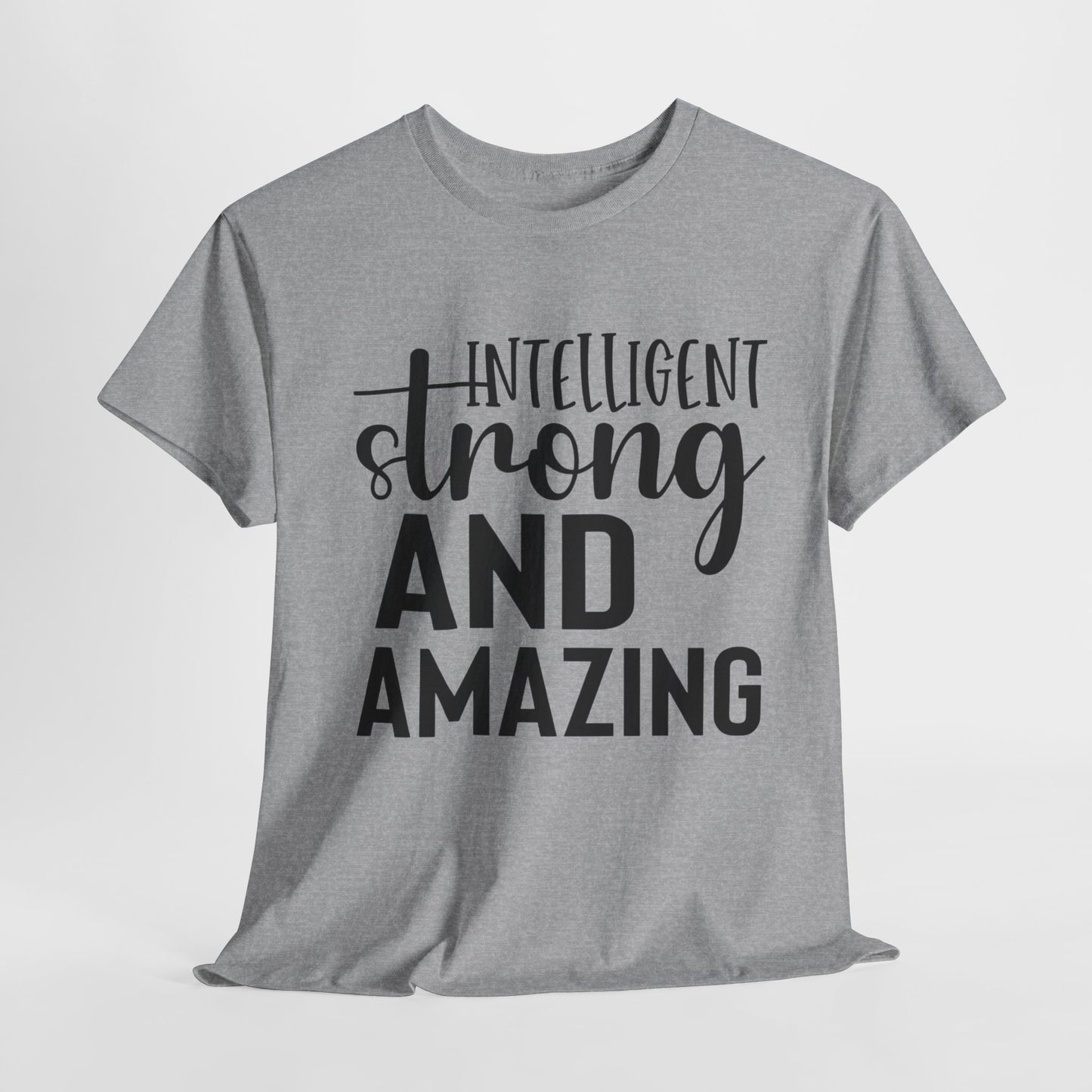 Intelligent Strong Printed T Shirt with Hearts