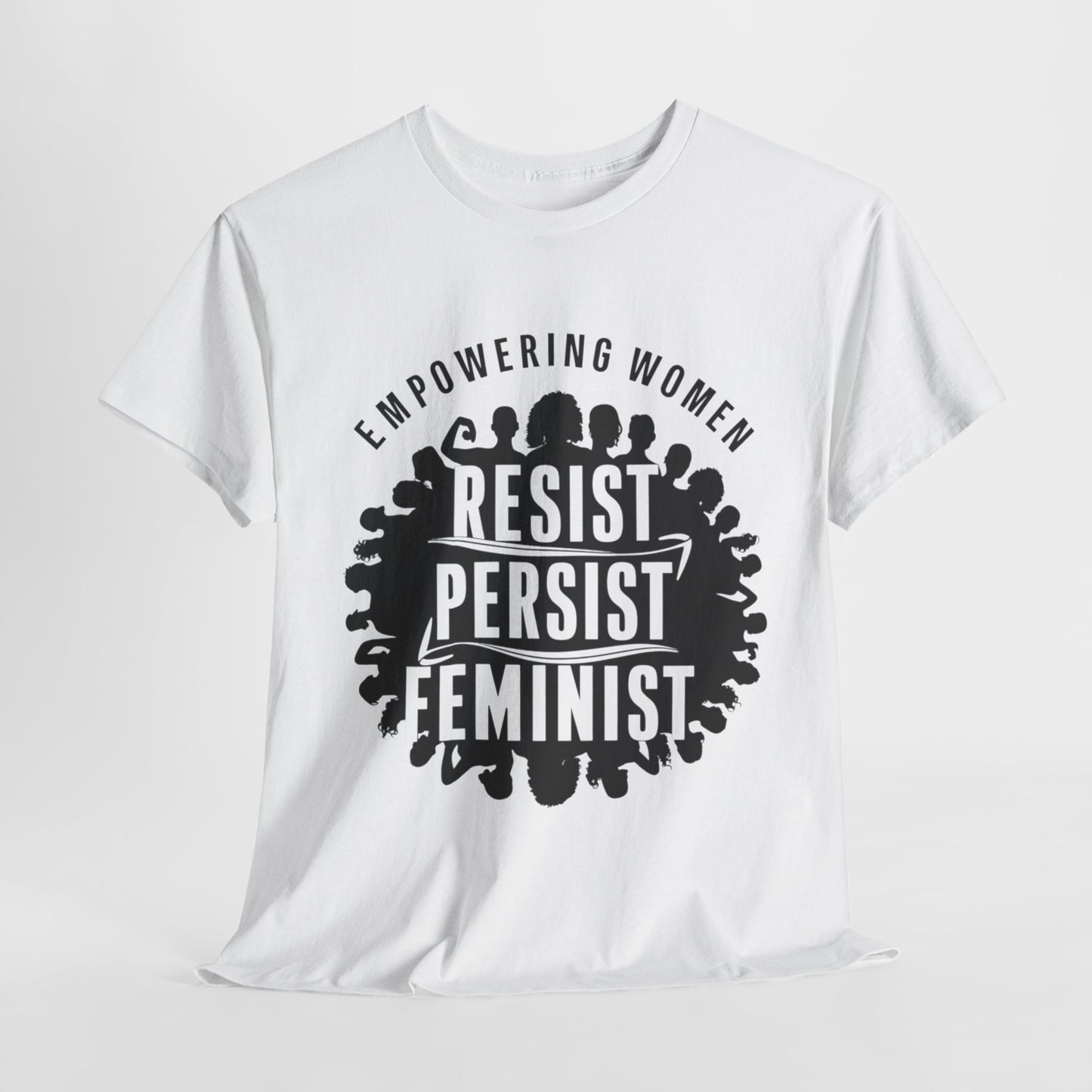 Empowering Women Printed T Shirt with Hearts
