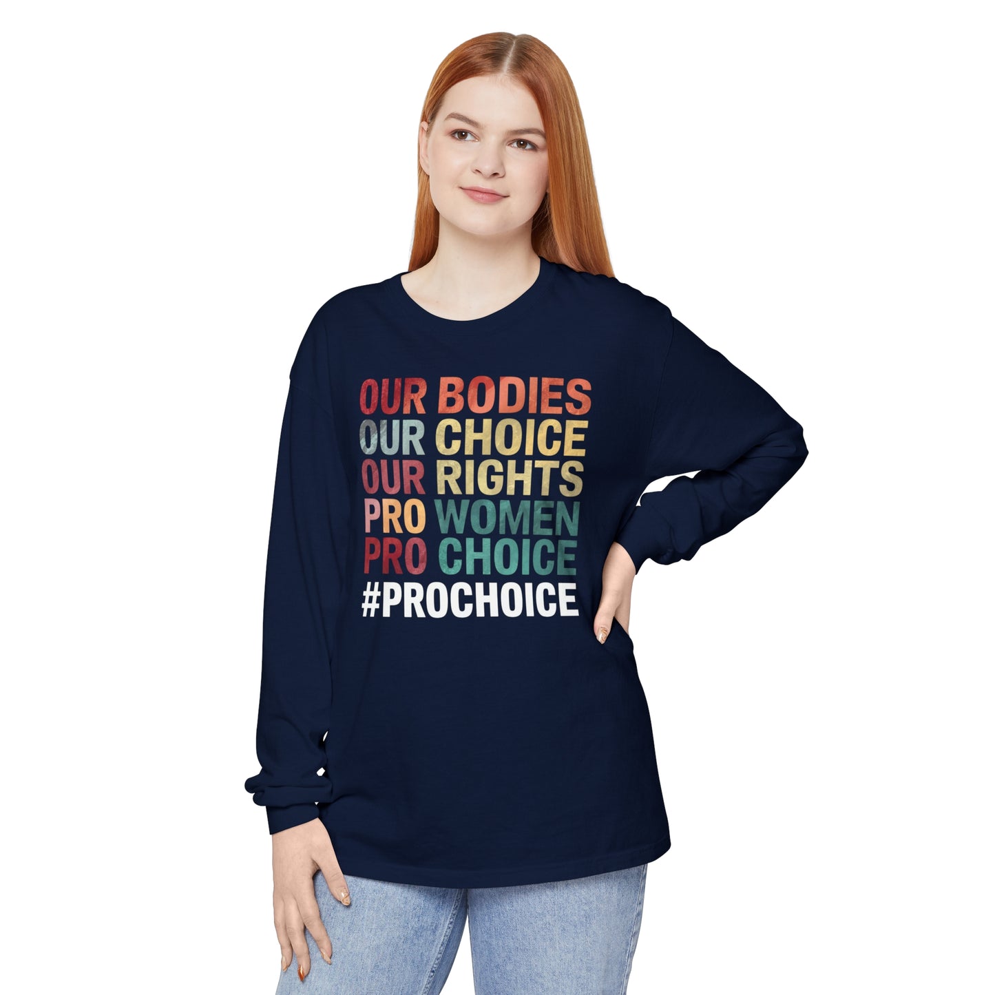 Our Bodies Women Garment-dyed Long Sleeve T-Shirt