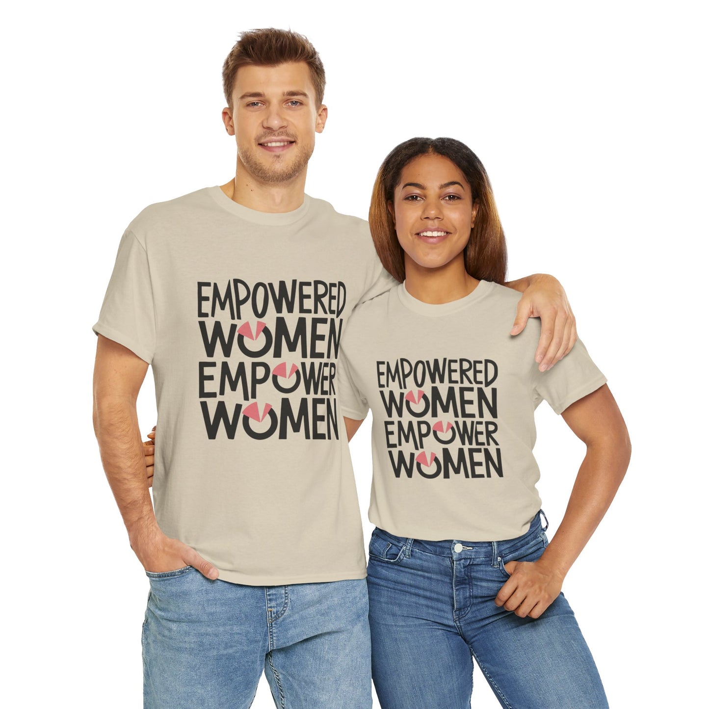 Empowered Printed T Shirt with Hearts