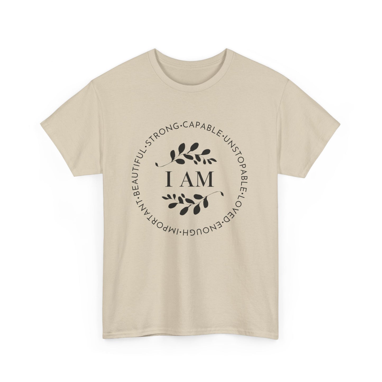 I AM Printed T Shirt with Hearts