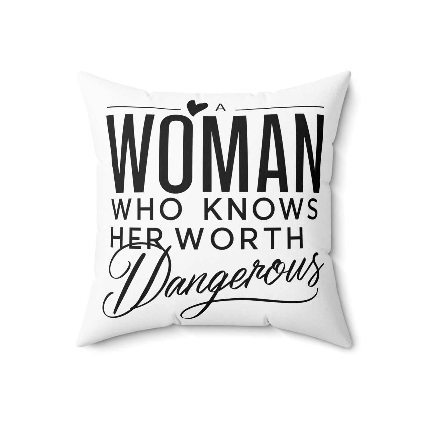 A Woman Spun Polyester Square Pillow