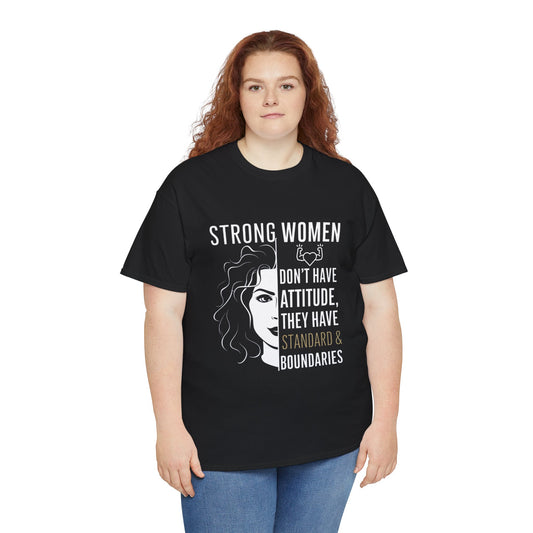 Strong Women Printed T Shirt with Hearts