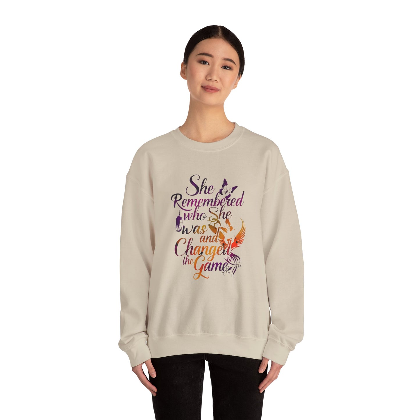She Remembered Who She Was And Changed The Game Unisex Heavy Blend™ Crewneck Sweatshirt