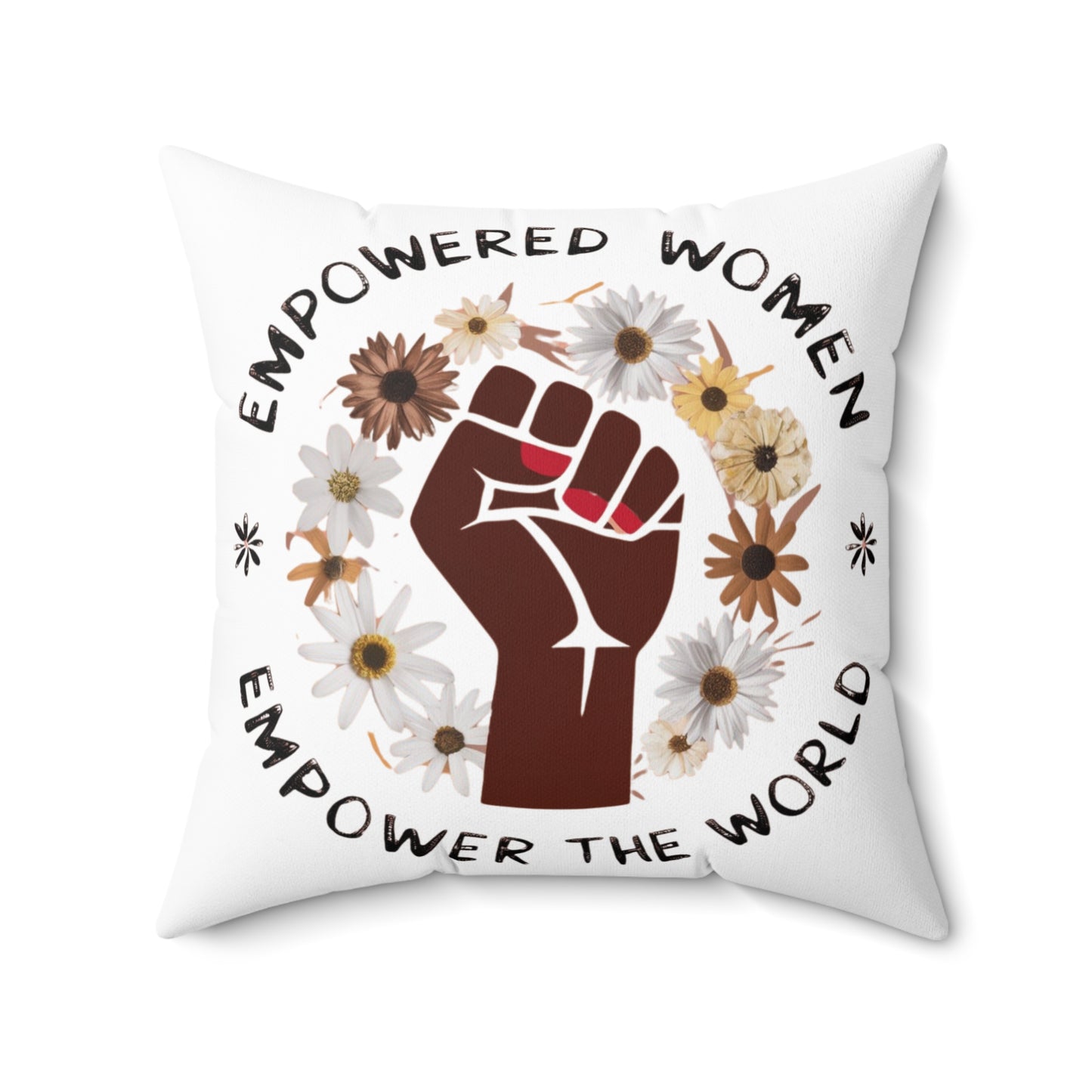 Empowered Woman Spun Polyester Square Pillow