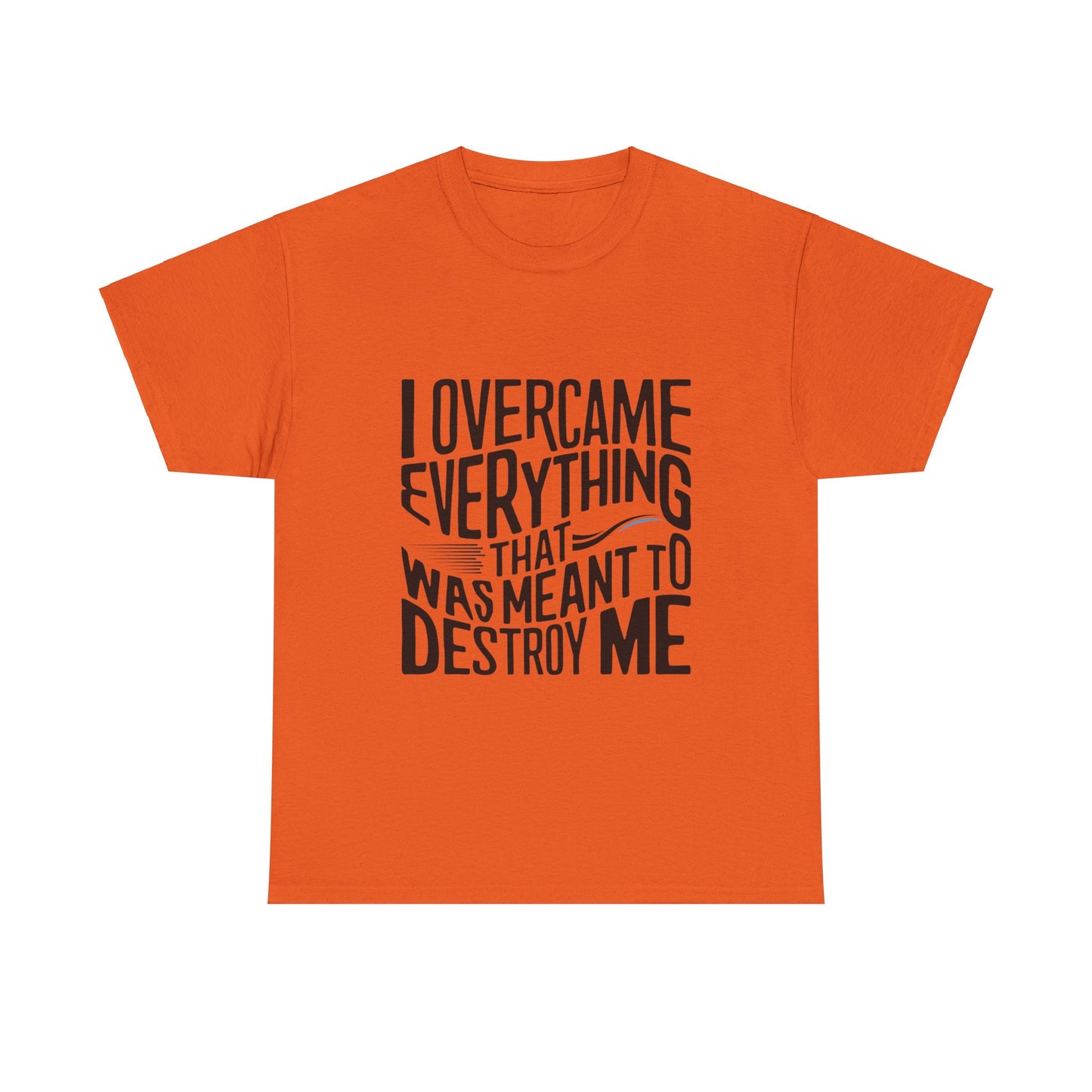 I Overcame Everything That Was Meant To Destroy Me  T Shirt with Hearts