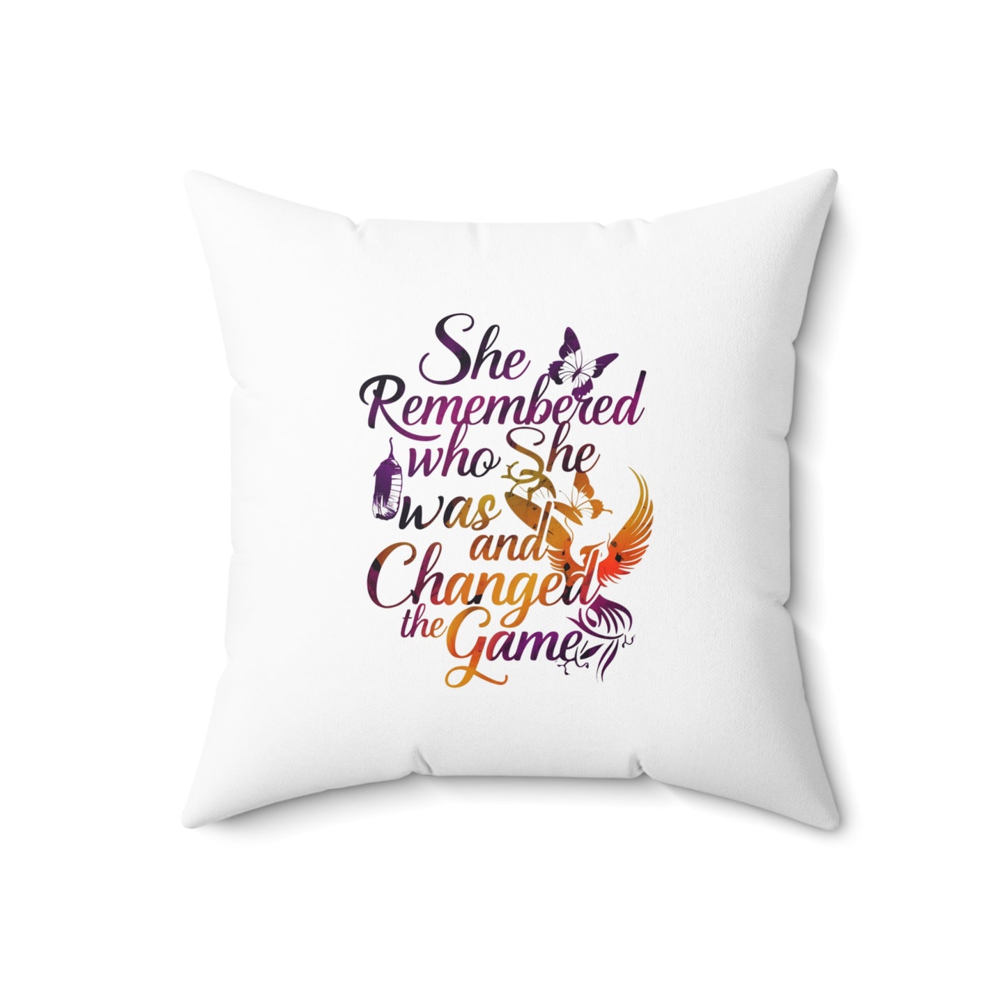 She Remembered Came Spun Polyester Square Pillow