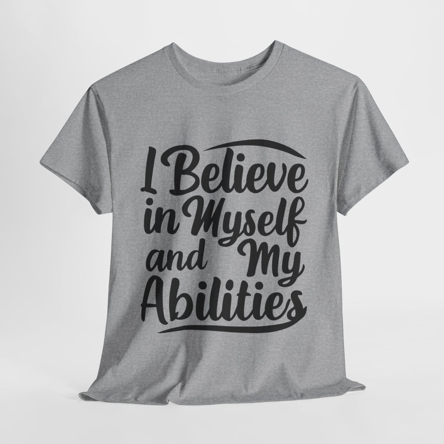 I Believe Printed T Shirt with Hearts