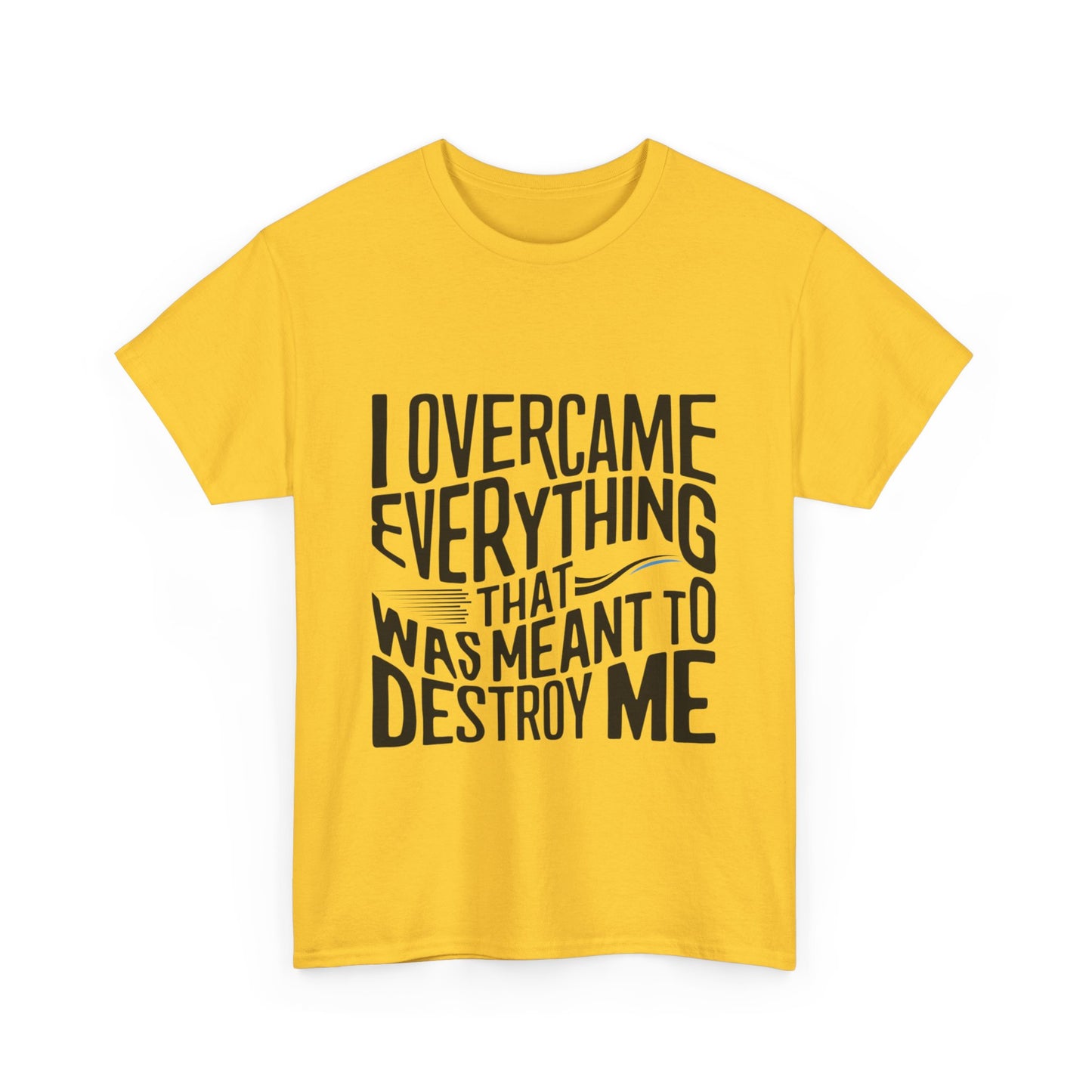 I Overcame Everything That Was Meant To Destroy Me  T Shirt with Hearts