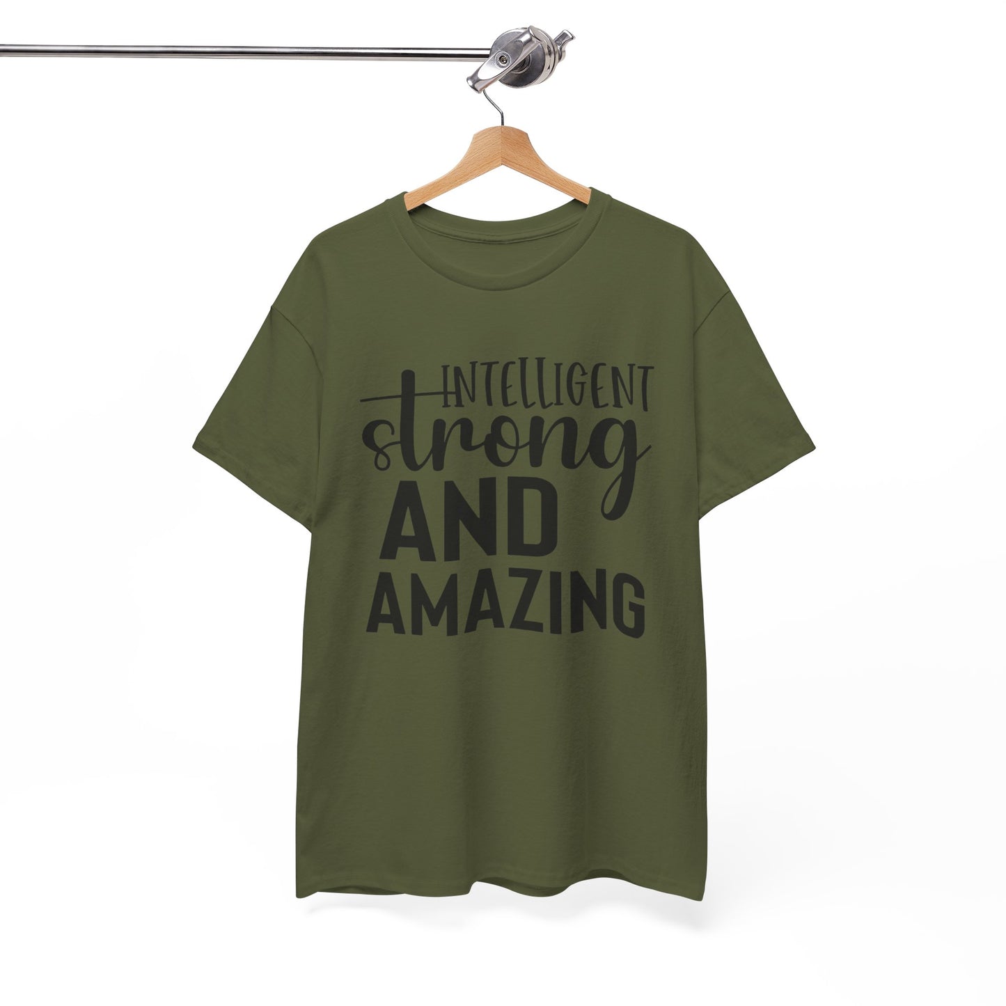 Intelligent Strong Printed T Shirt with Hearts