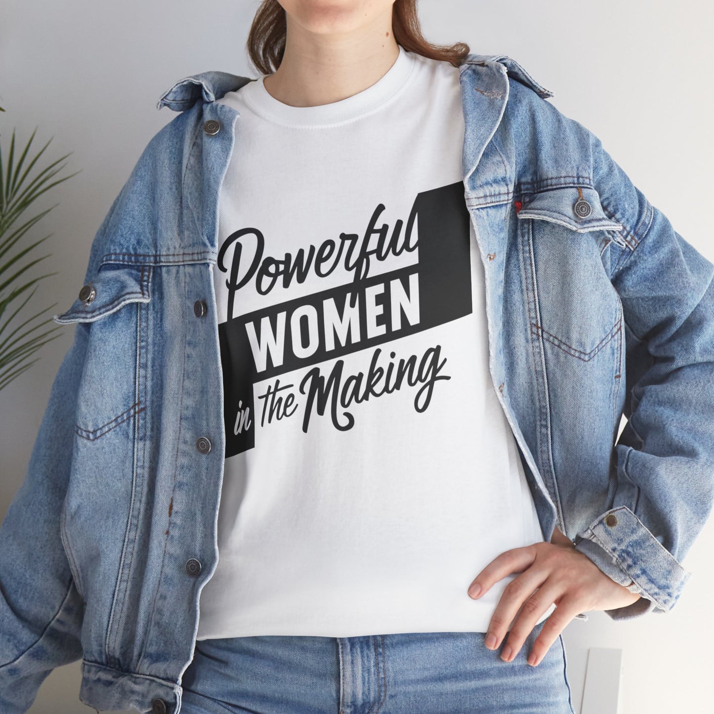 Powerful Women Printed T Shirt with Hearts