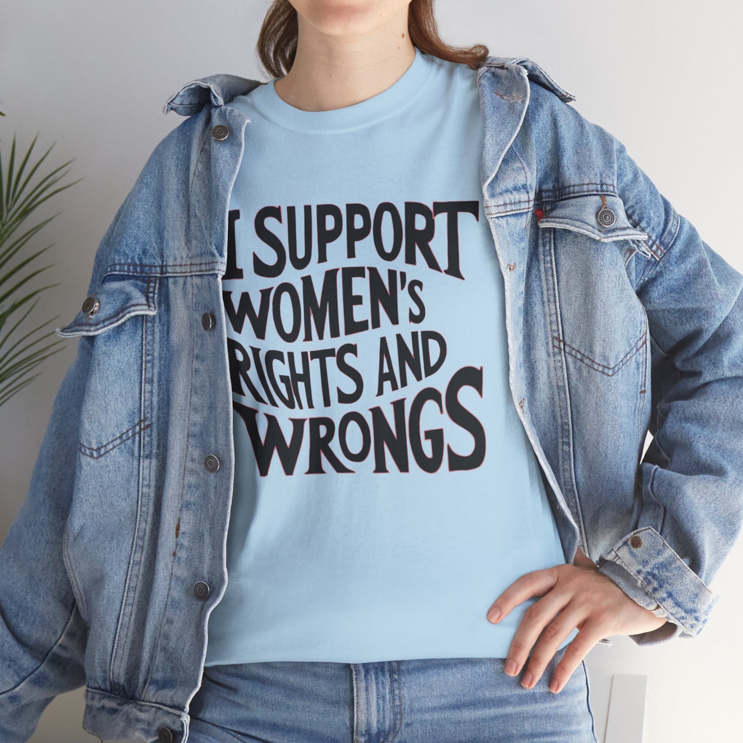 I Support Printed T Shirt with Hearts
